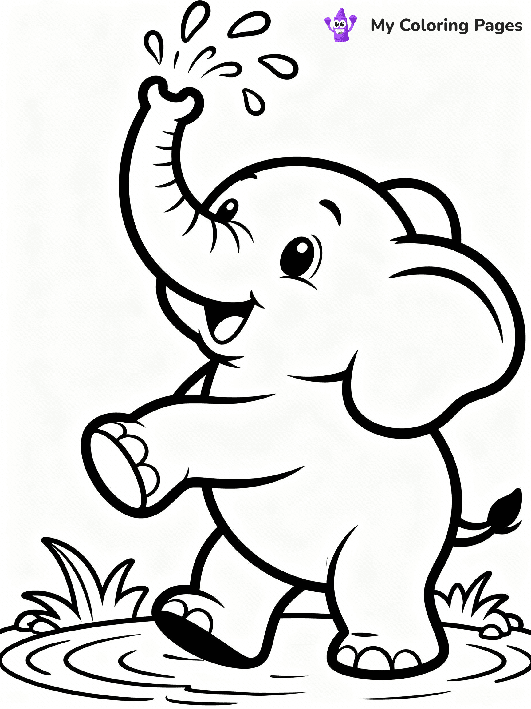 Elephant Coloring Pages - 45