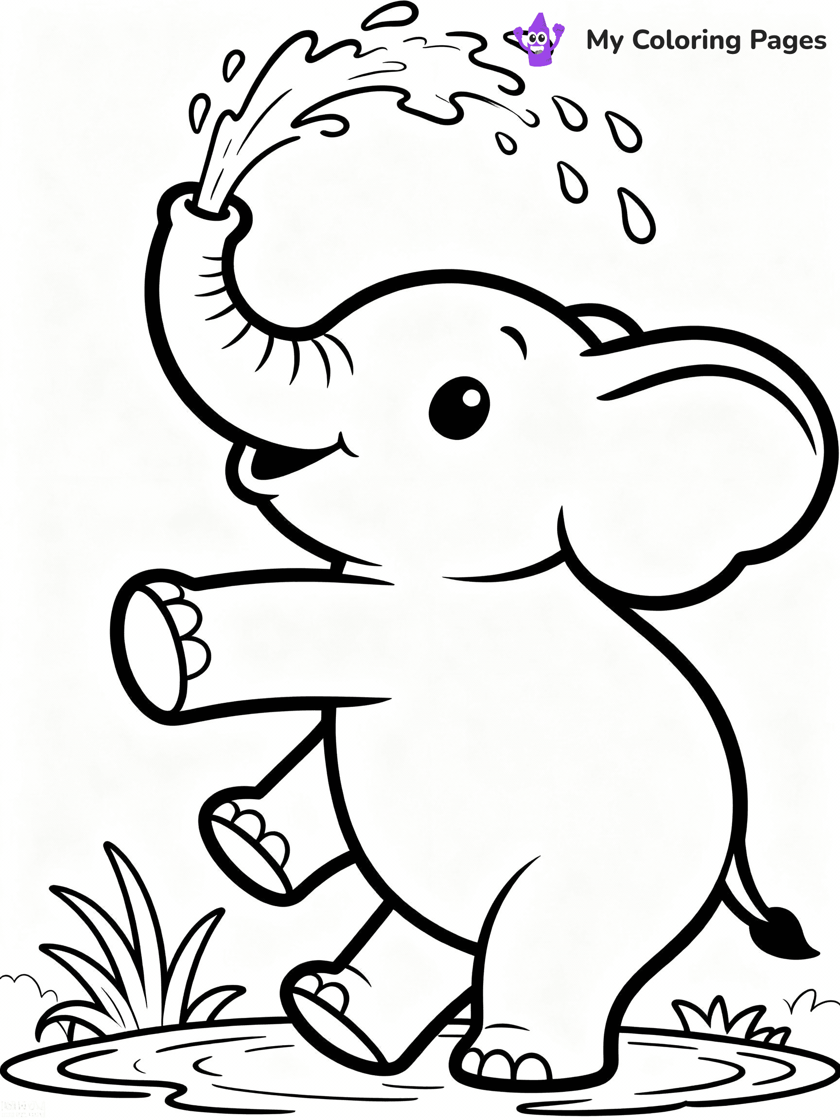 Elephant Coloring Pages - 44