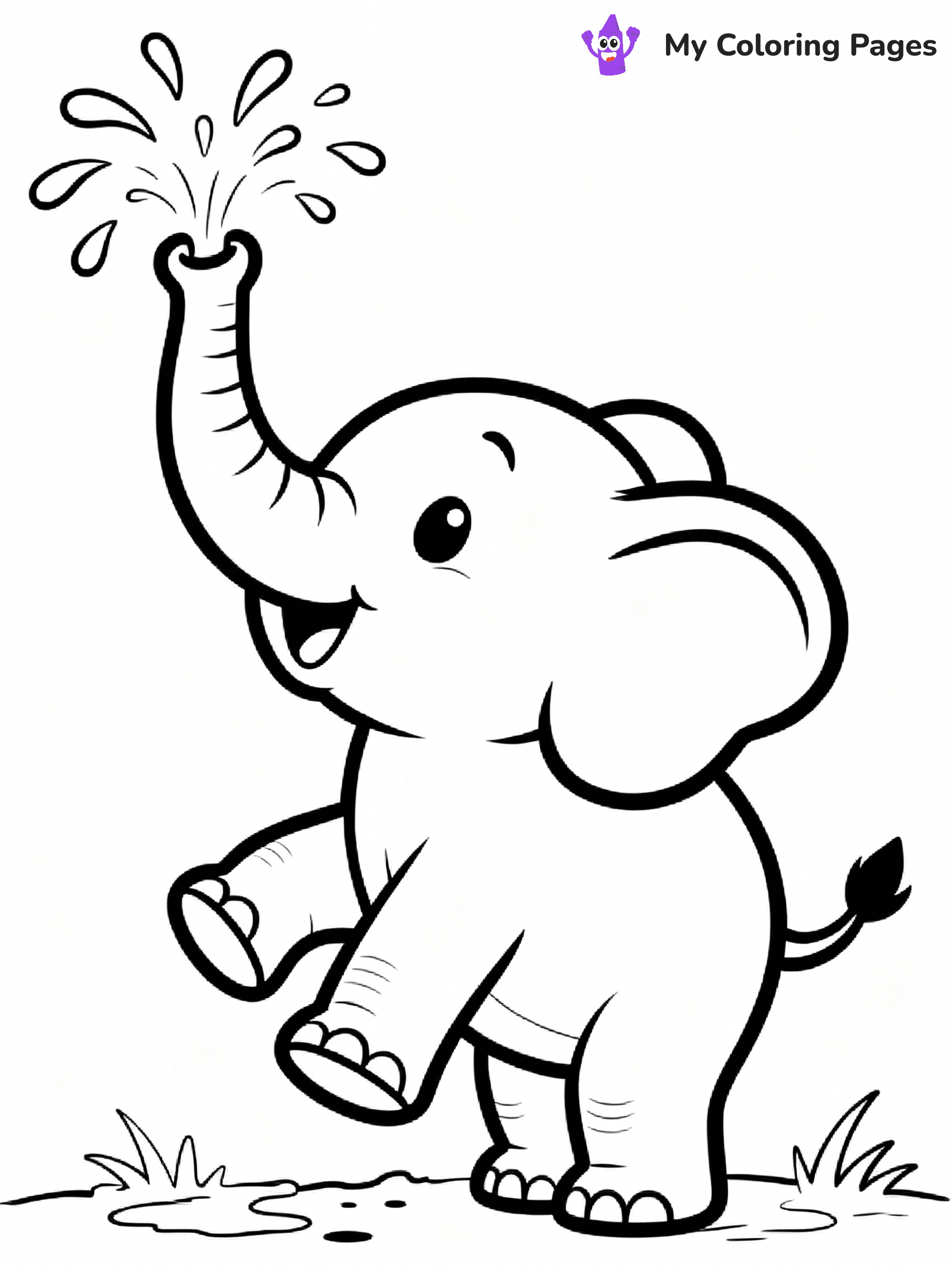 Elephant Coloring Pages - 43