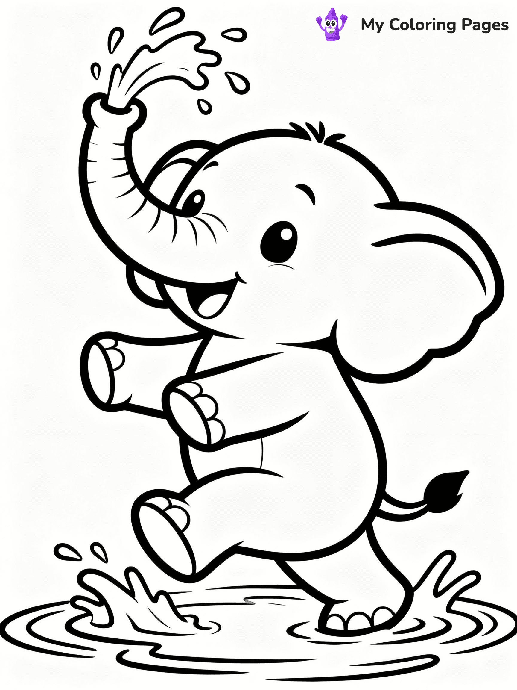 Elephant Coloring Pages - 42