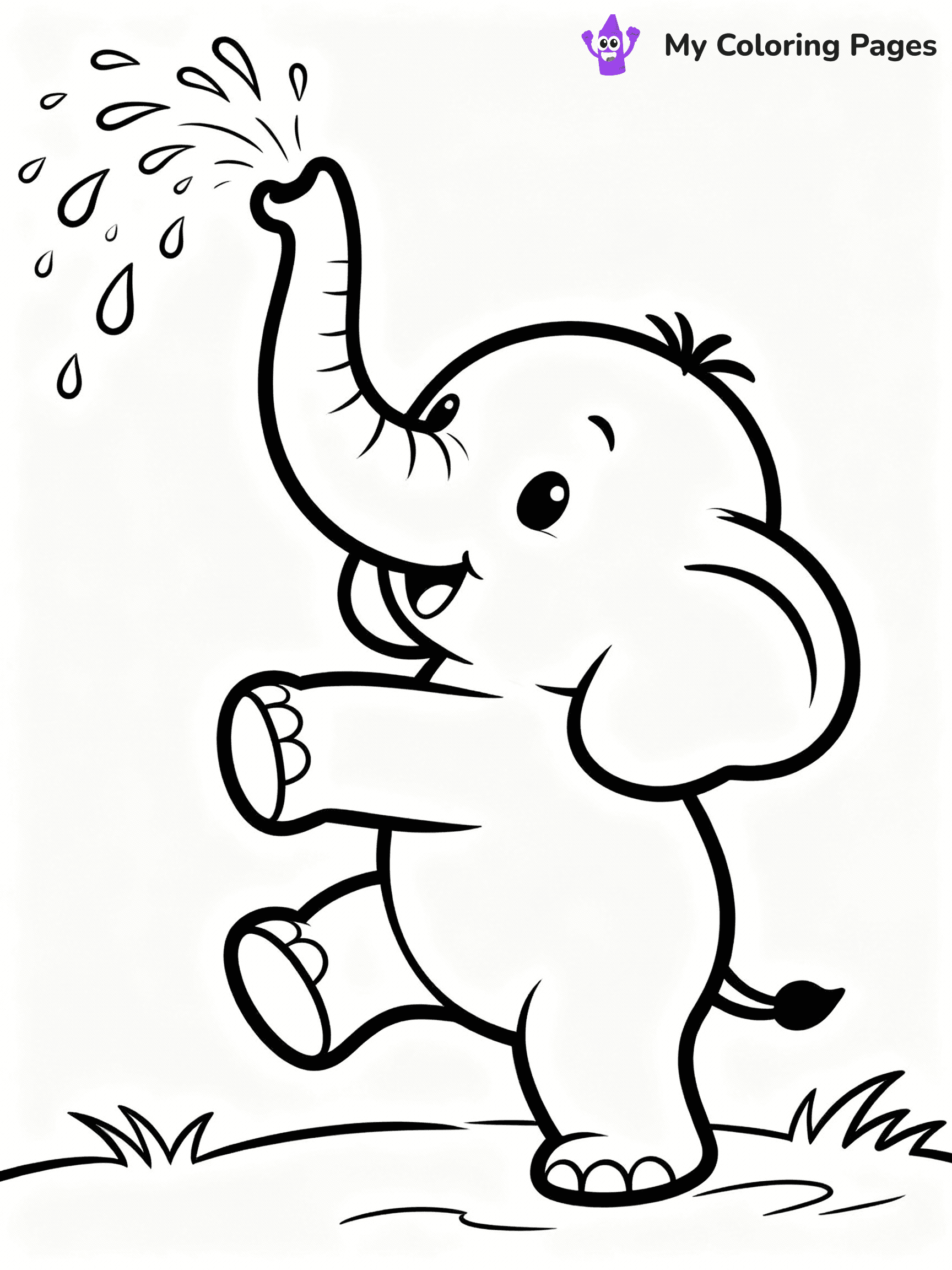 Elephant Coloring Pages - 40