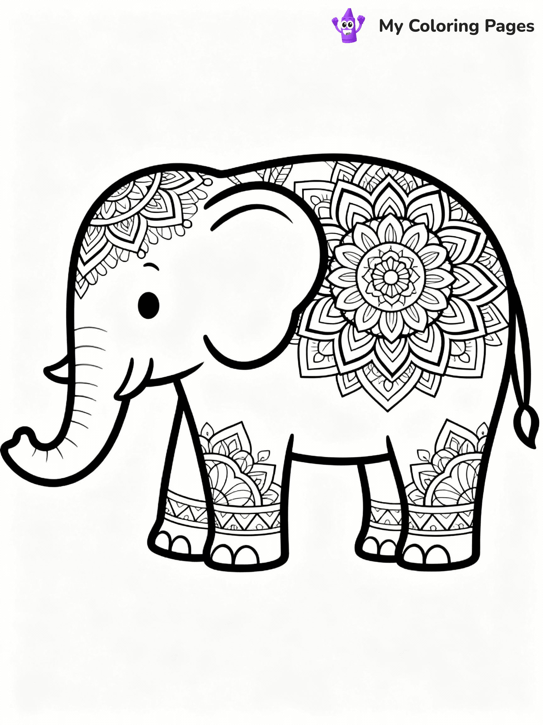 Elephant Coloring Pages - 38