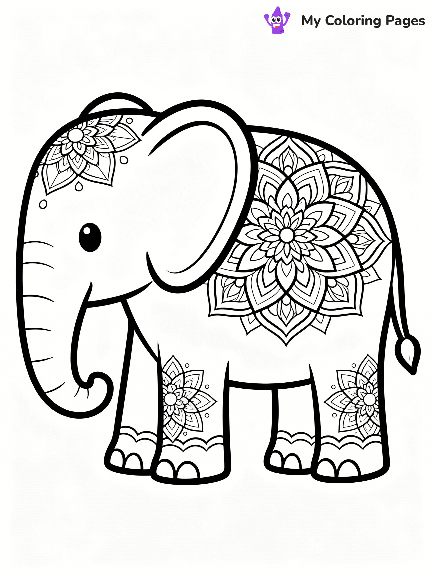 Elephant Coloring Pages - 37