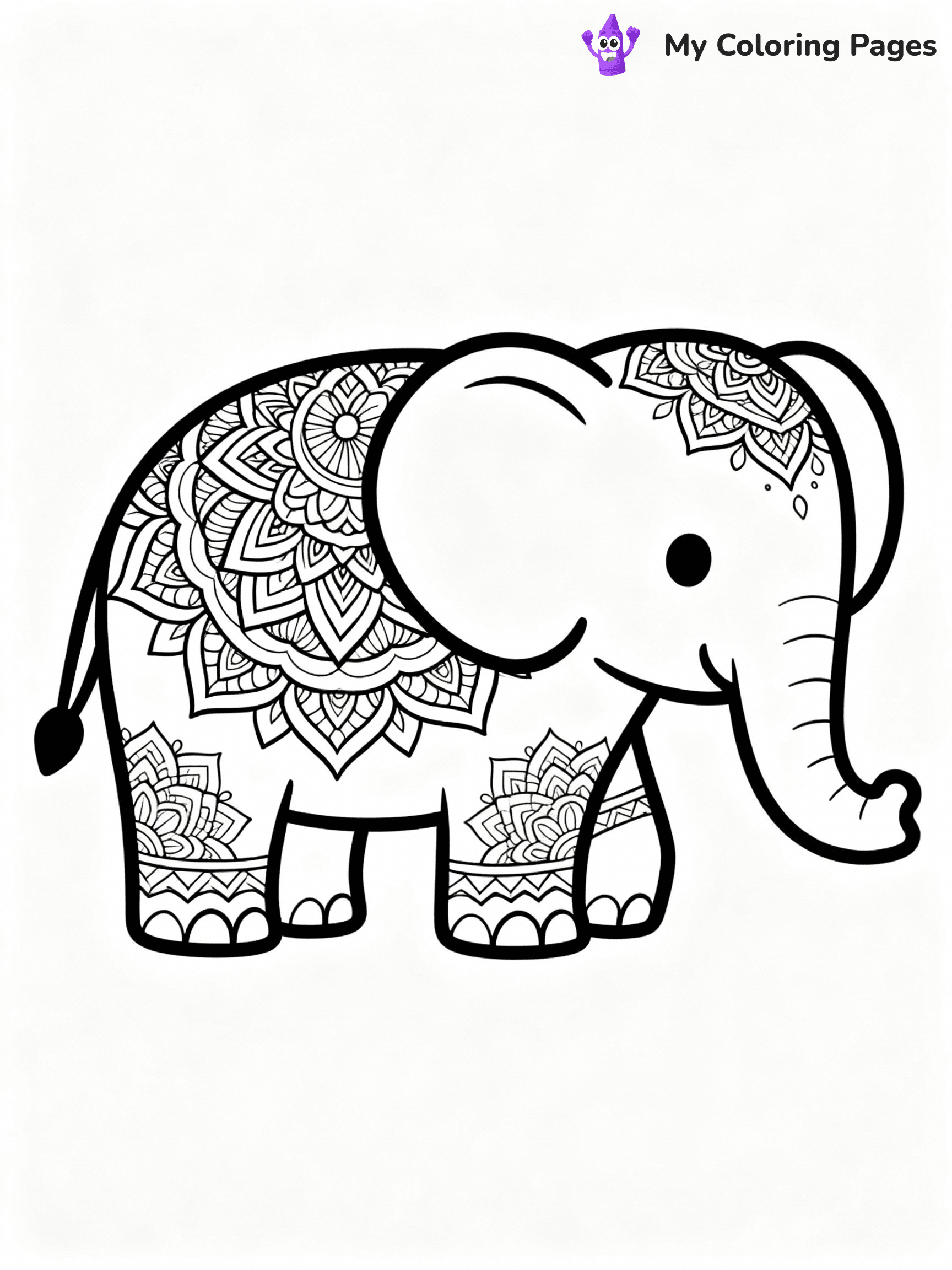 Elephant Coloring Pages - 35