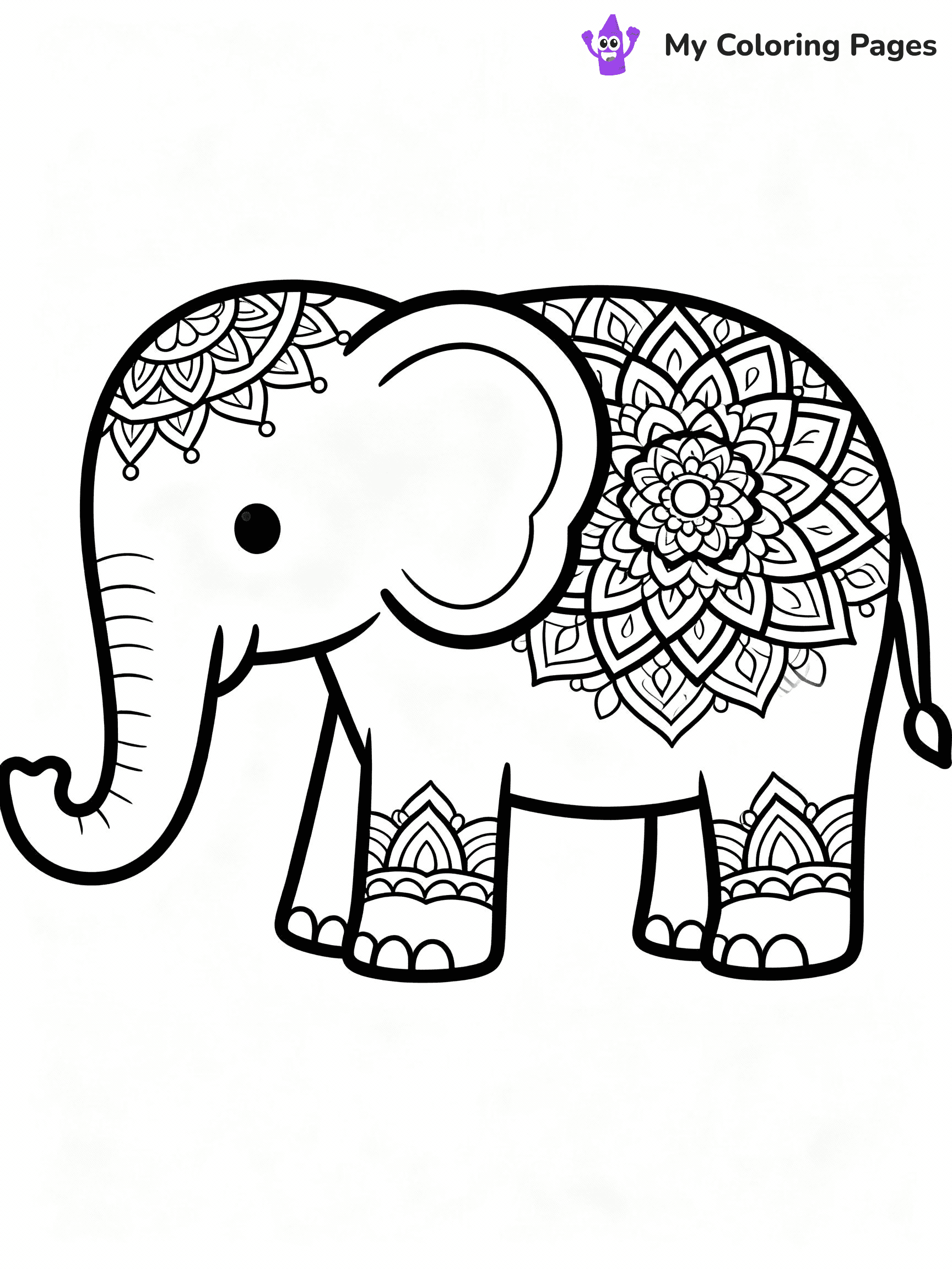 Elephant Coloring Pages - 34
