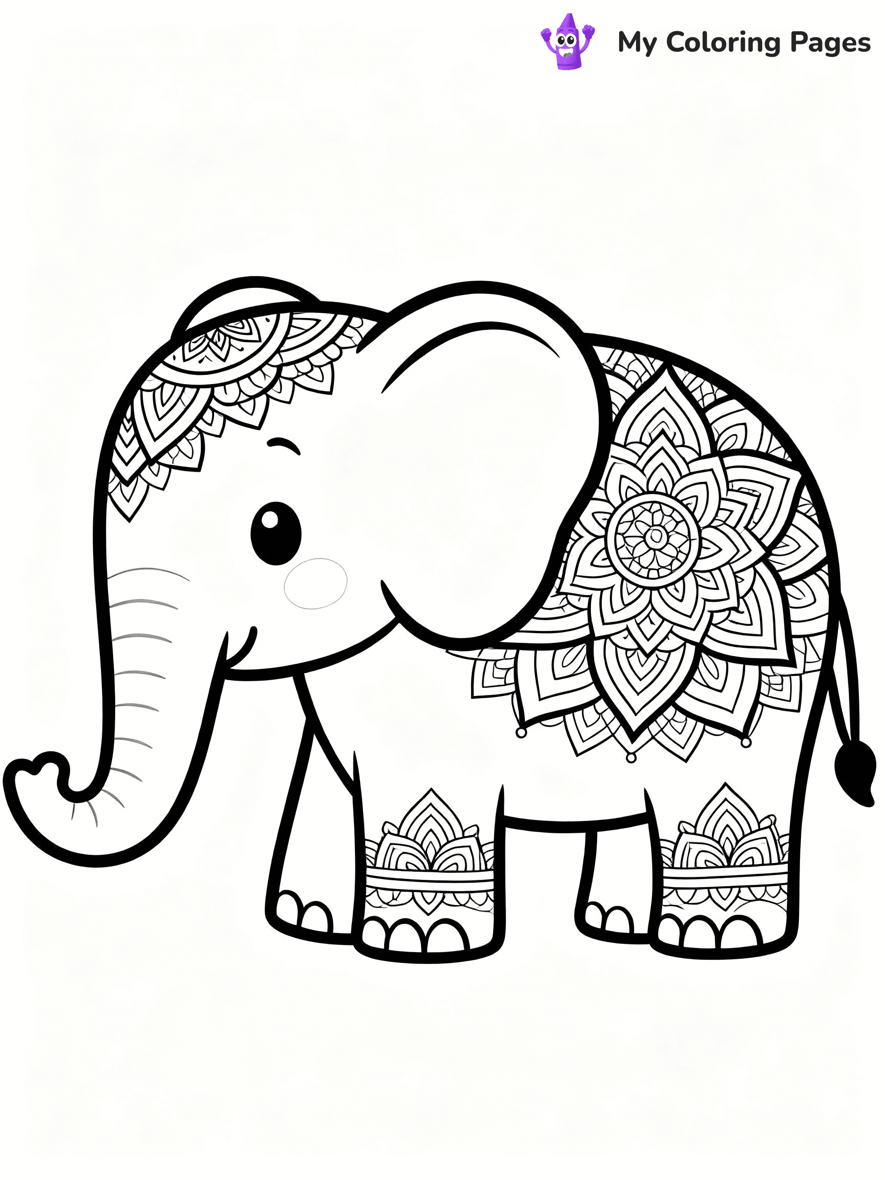 Elephant Coloring Pages - 33