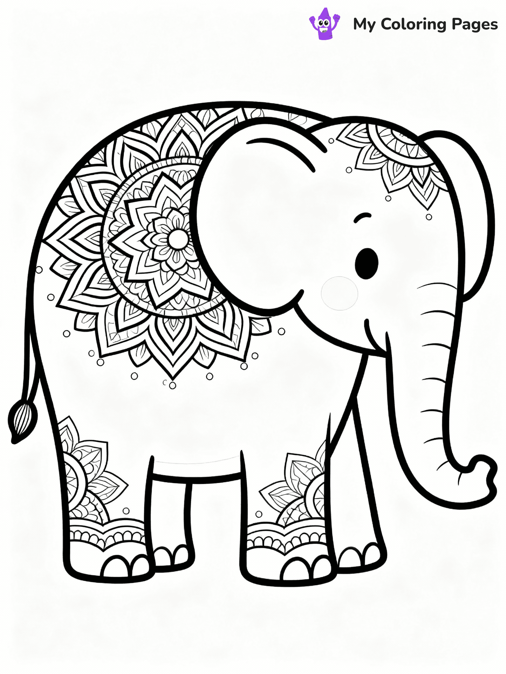 Elephant Coloring Pages - 31