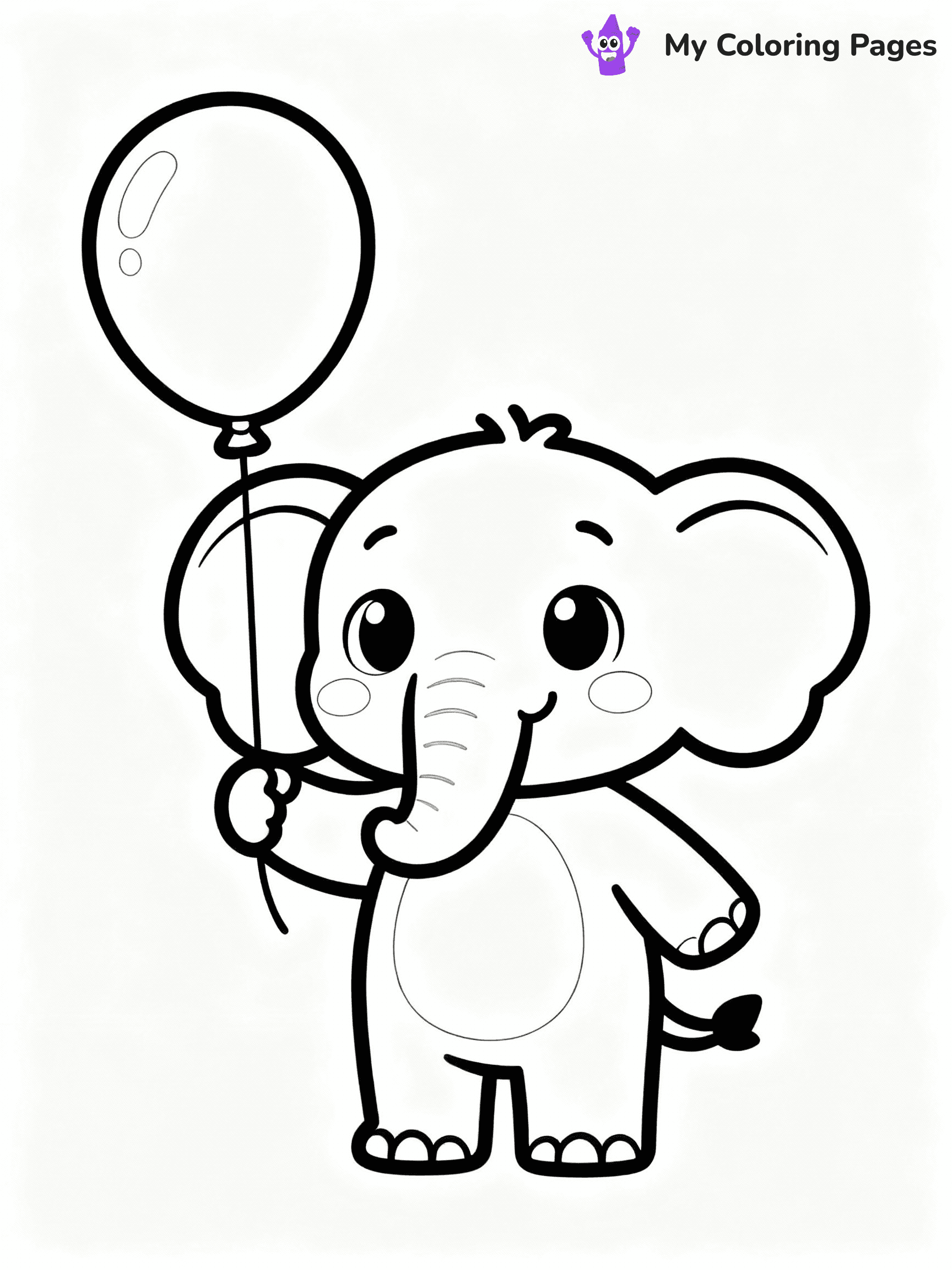 Elephant Coloring Pages - 28