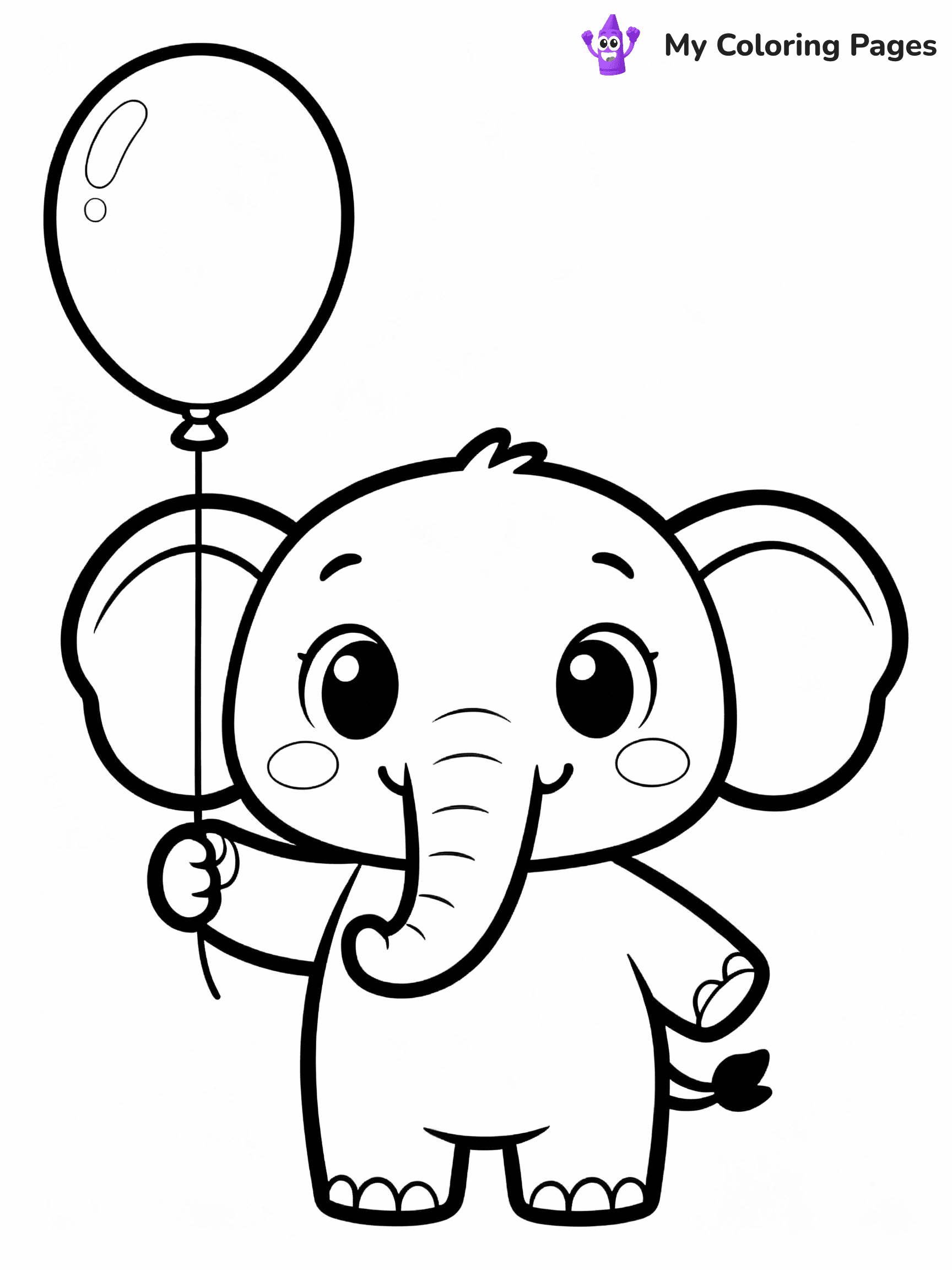 Elephant Coloring Pages - 27