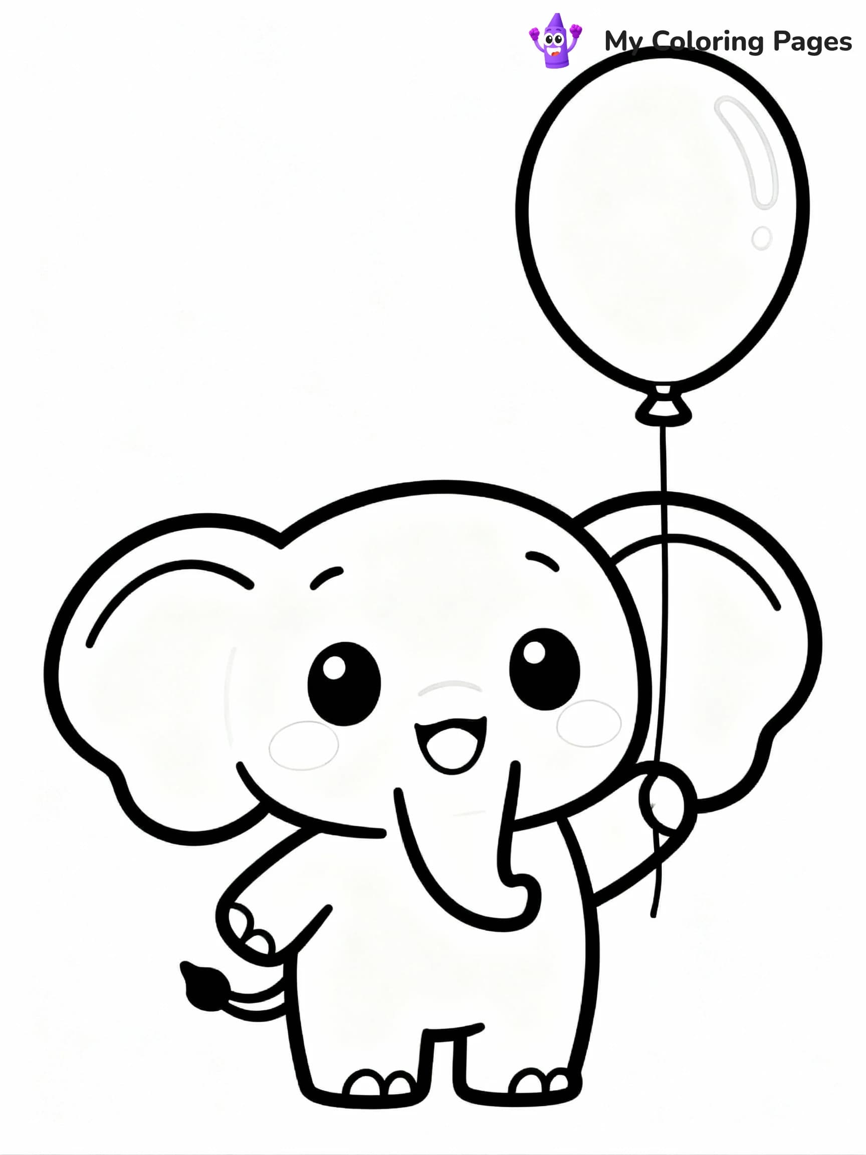 Elephant Coloring Pages - 23