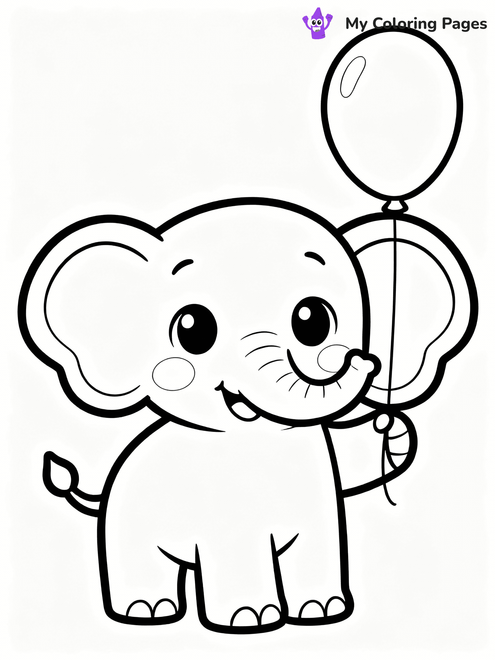 Elephant Coloring Pages - 22