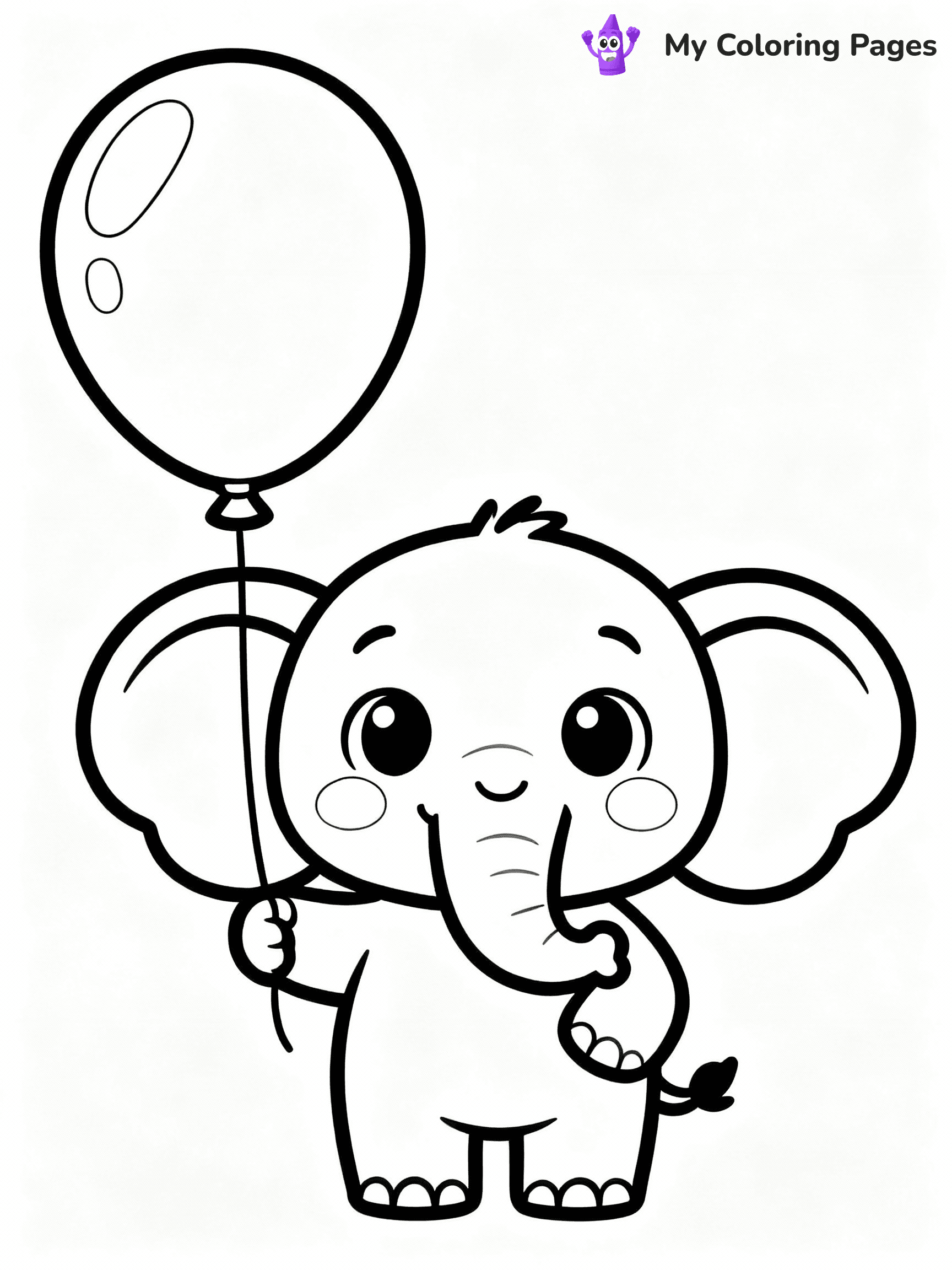 Elephant Coloring Pages - 21