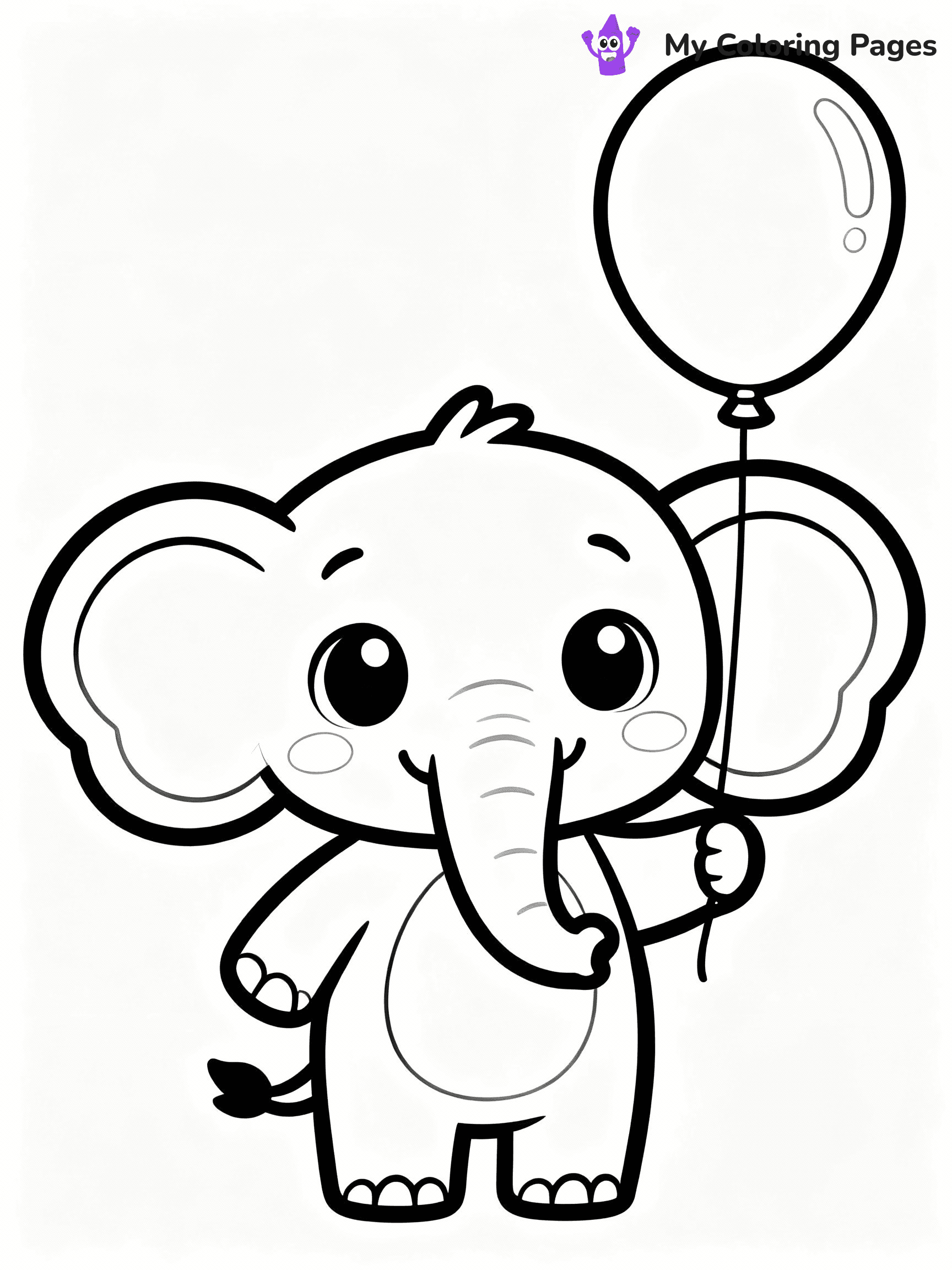 Elephant Coloring Pages - 19