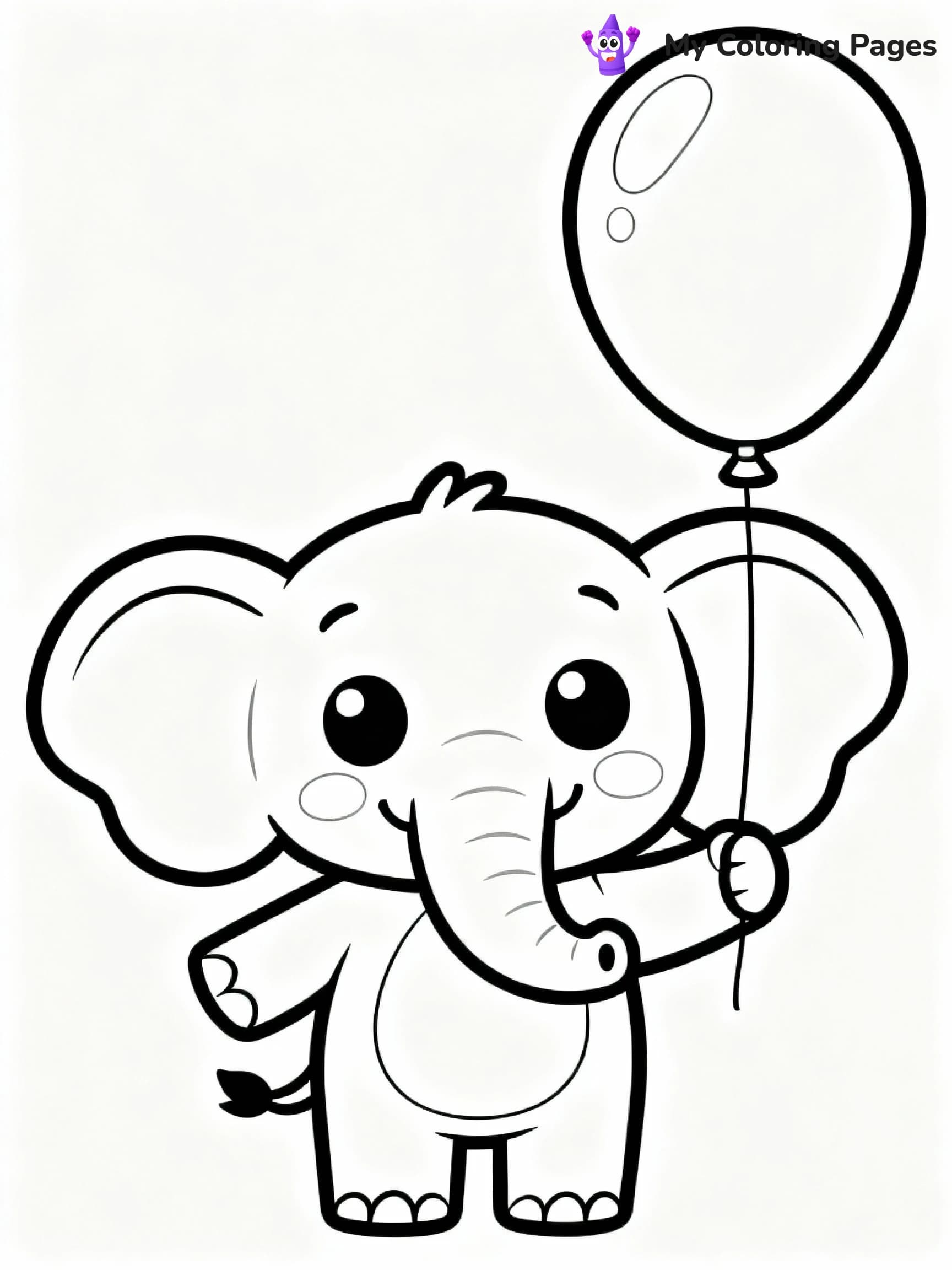 Elephant Coloring Pages - 16