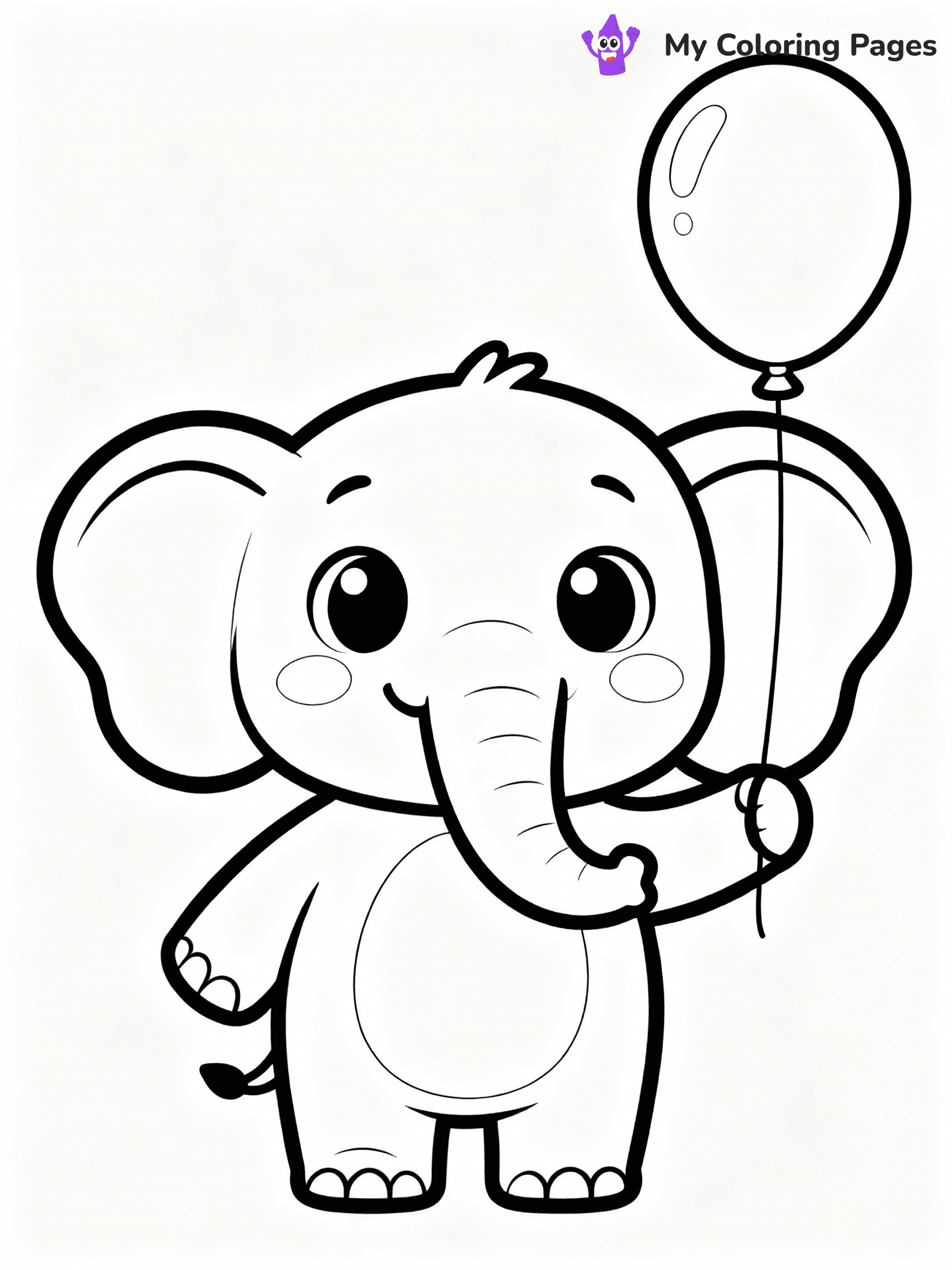 Elephant Coloring Pages - 15