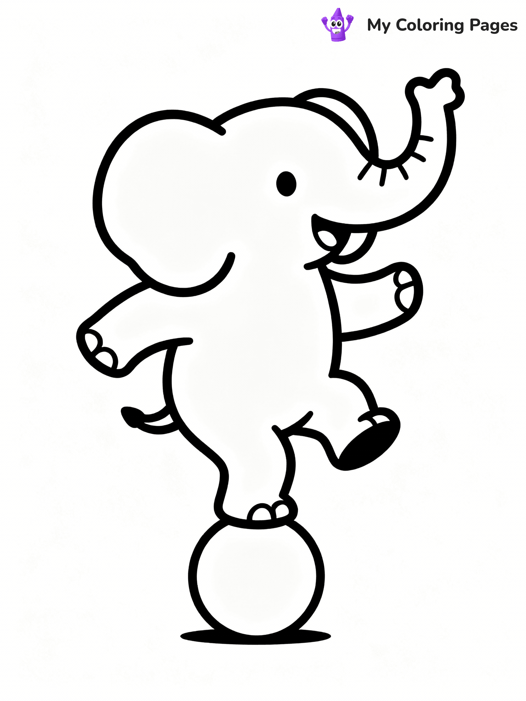 Elephant Coloring Pages - 12