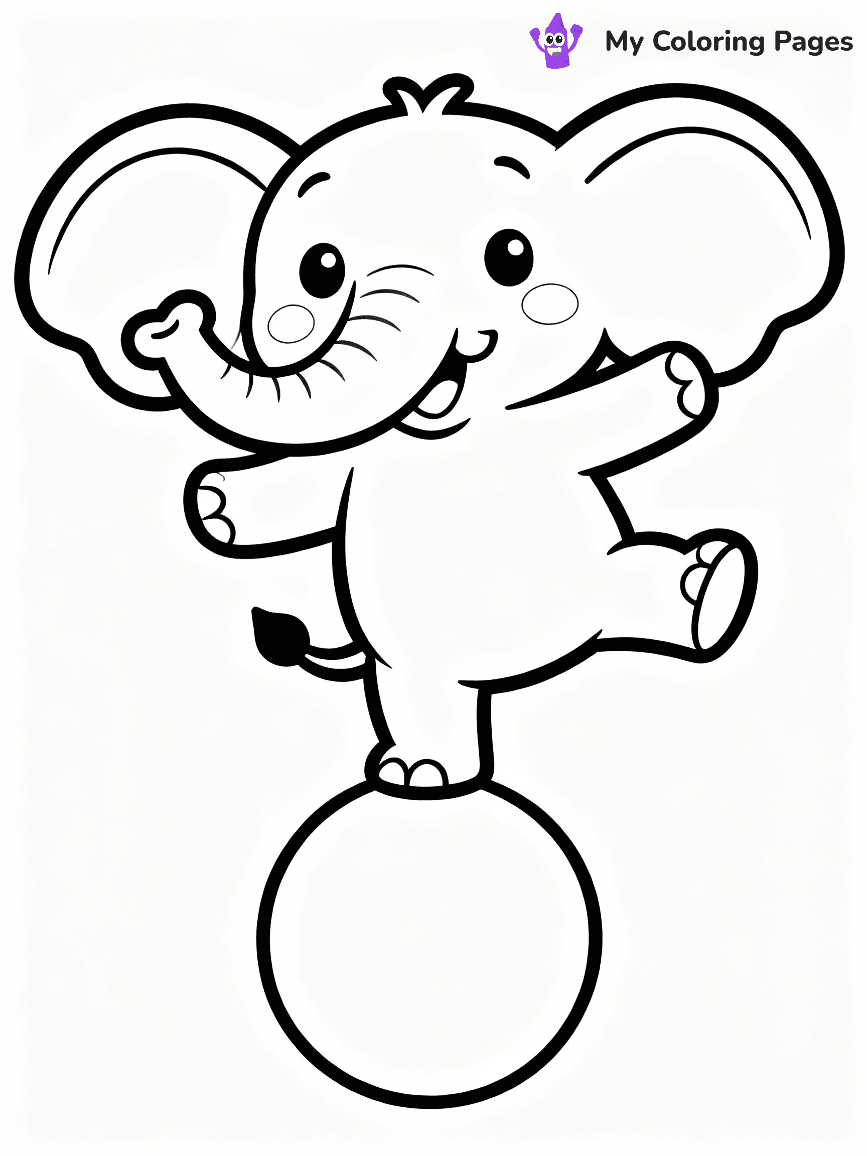 Elephant Coloring Pages - 11