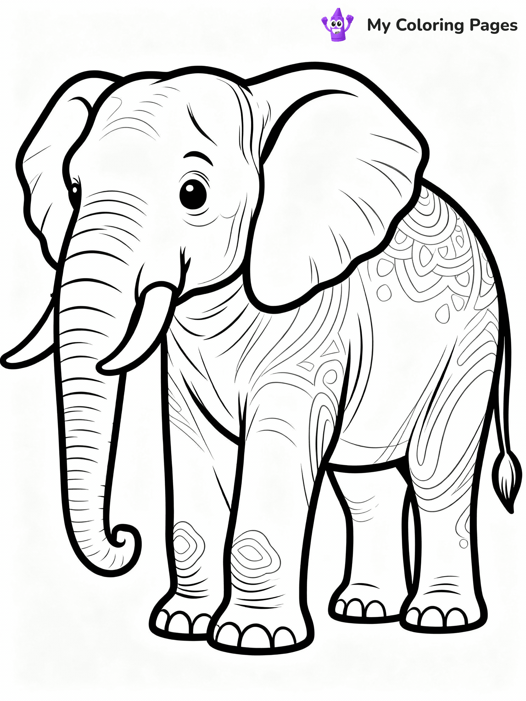 Elephant Coloring Pages - 5