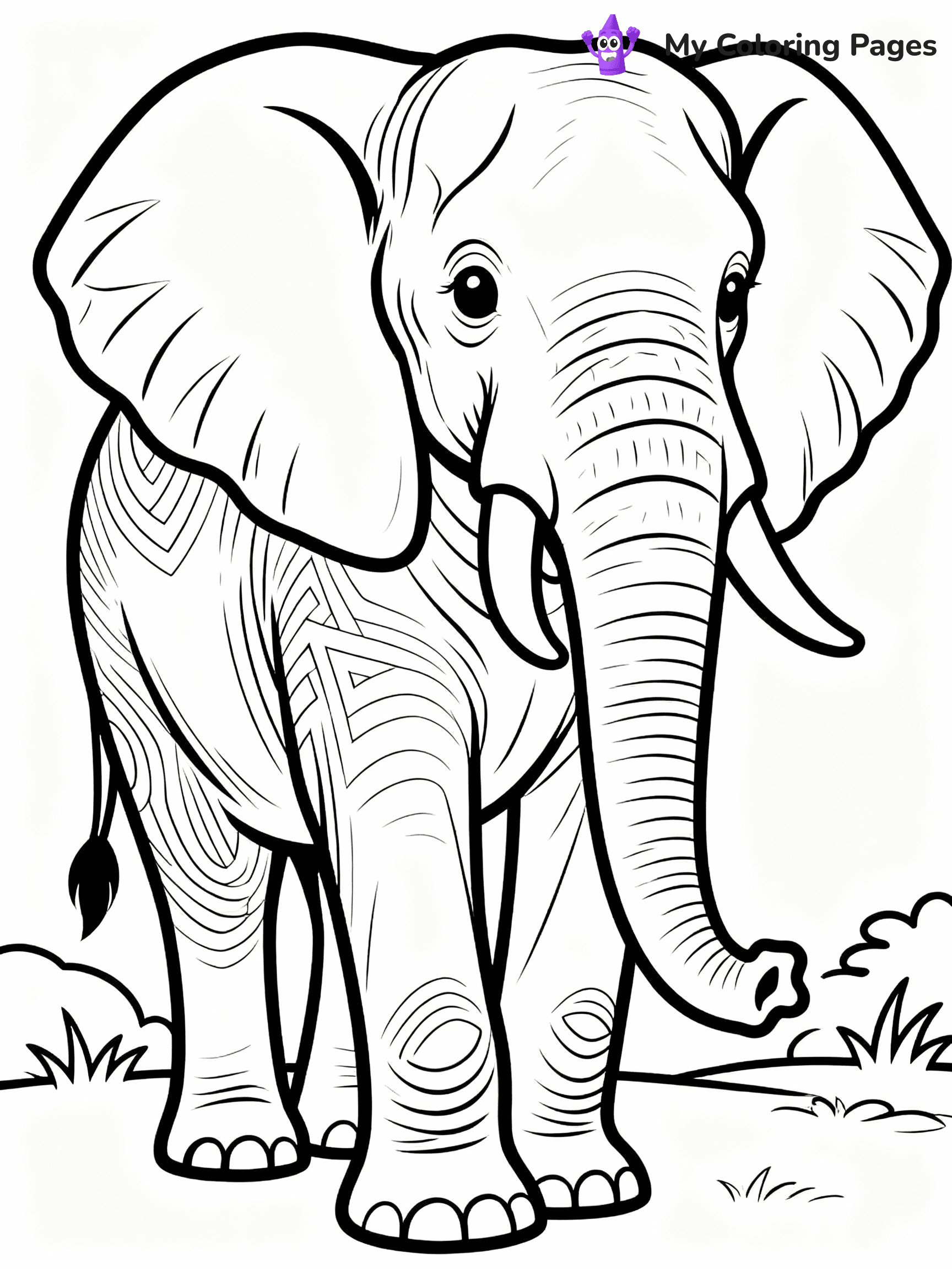 Elephant Coloring Pages - 1