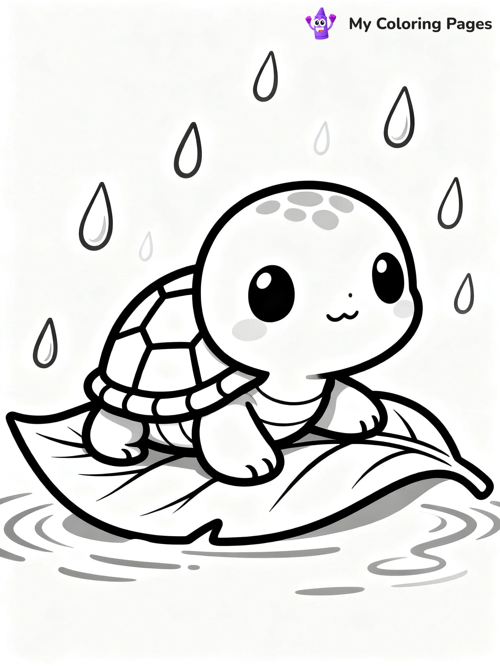 Cute Baby Turtle Coloring Pages - 23