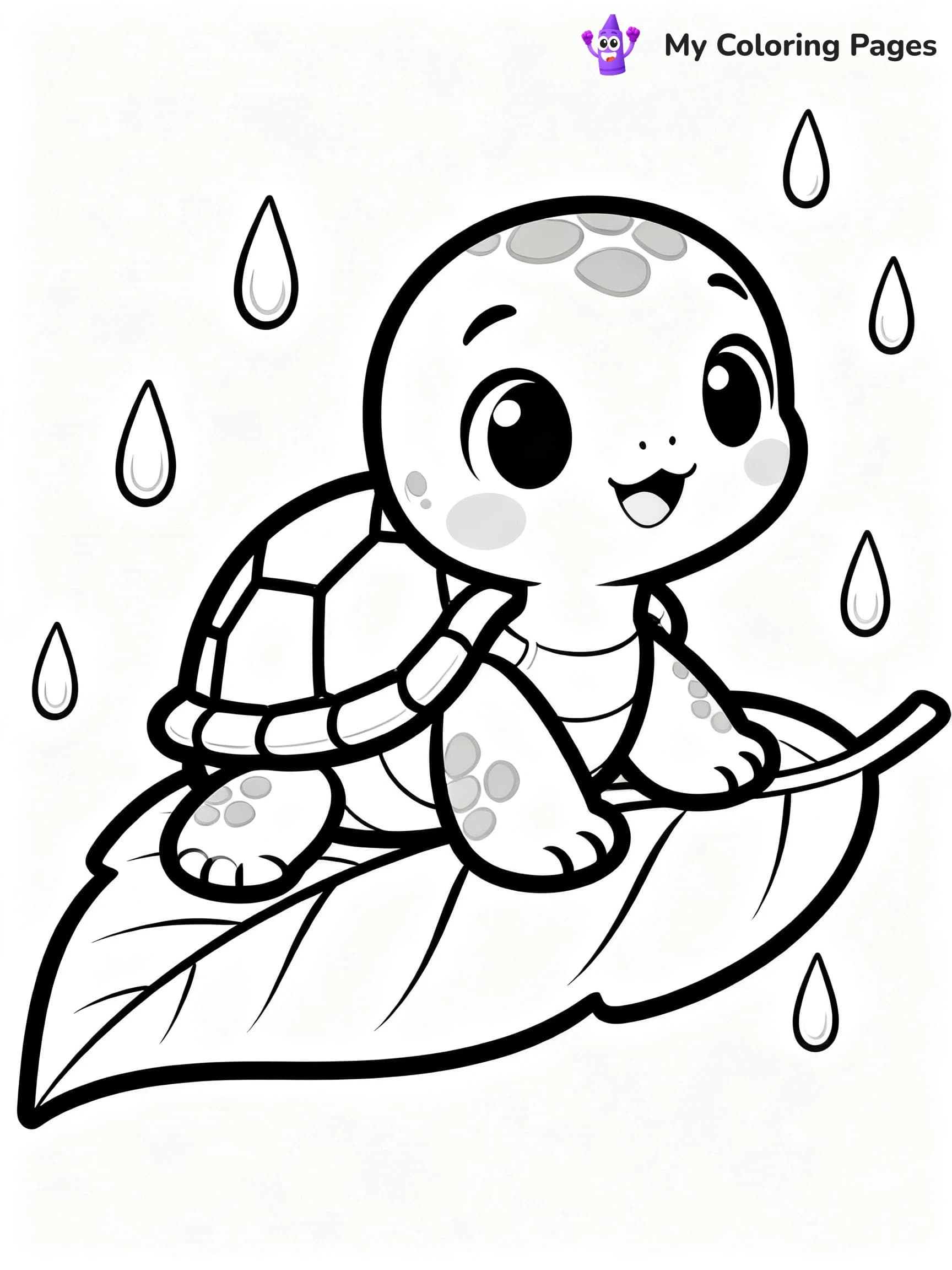 Cute Baby Turtle Coloring Pages - 21
