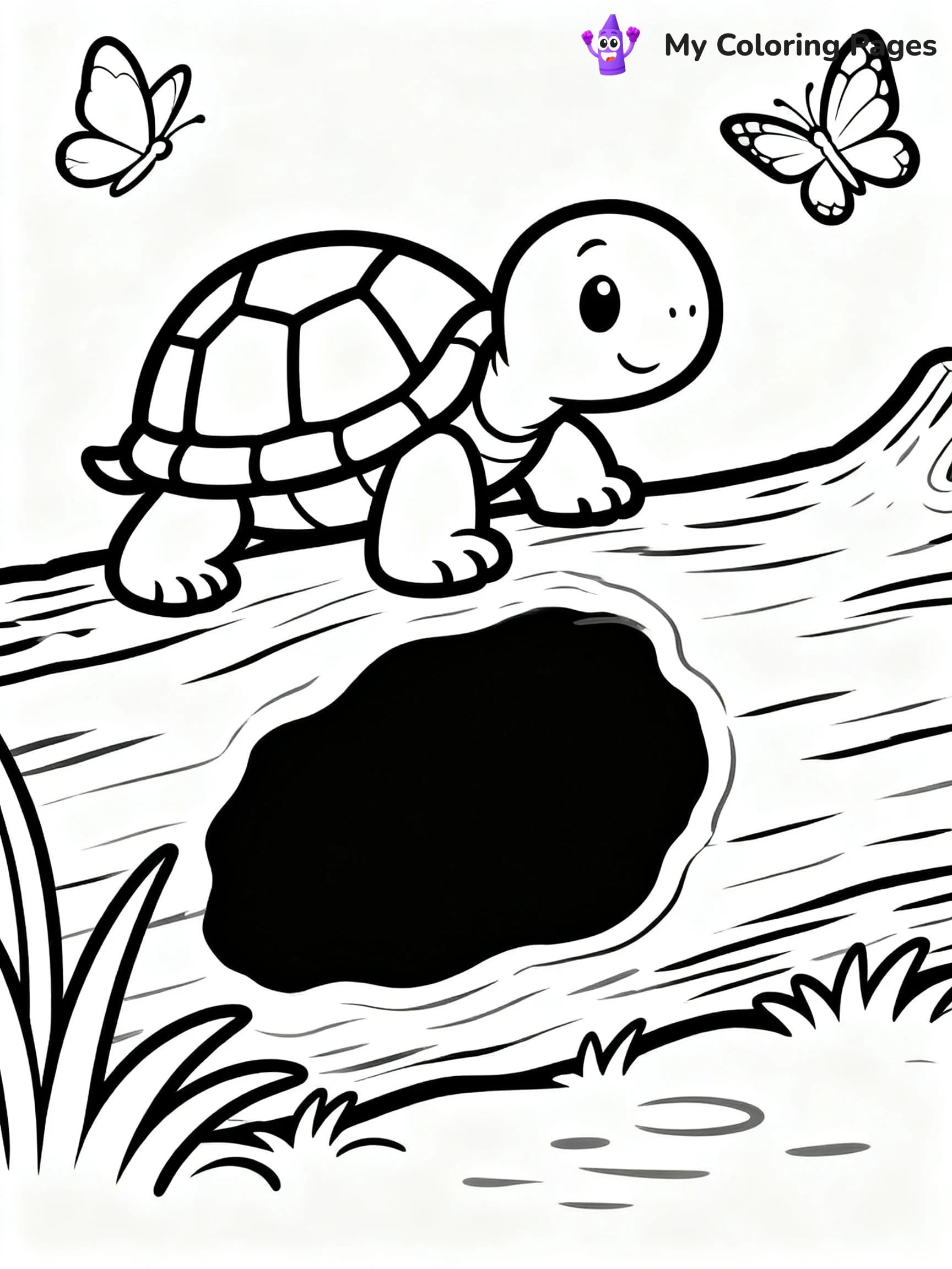 Cute Baby Turtle Coloring Pages - 19