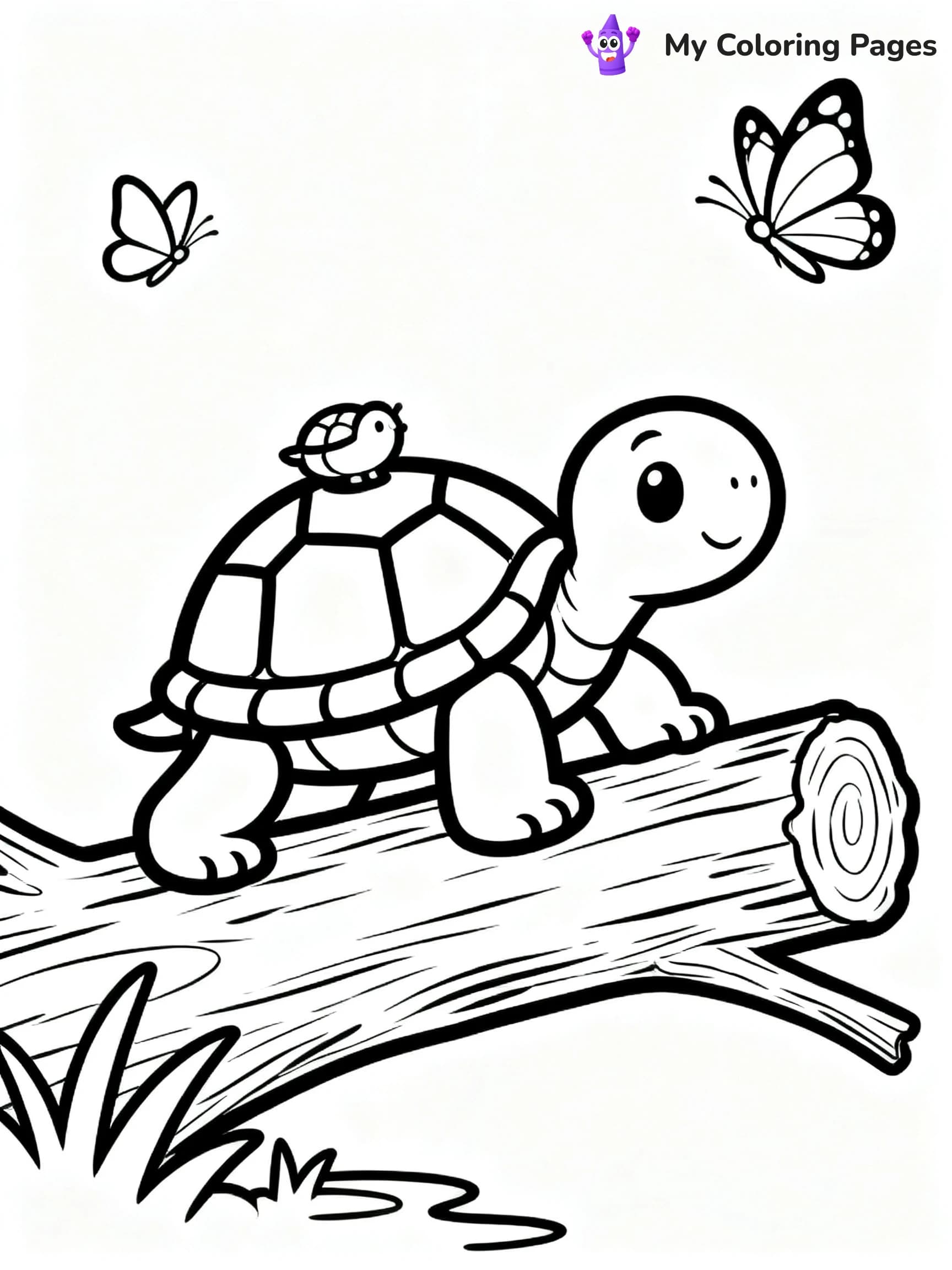 Cute Baby Turtle Coloring Pages - 17