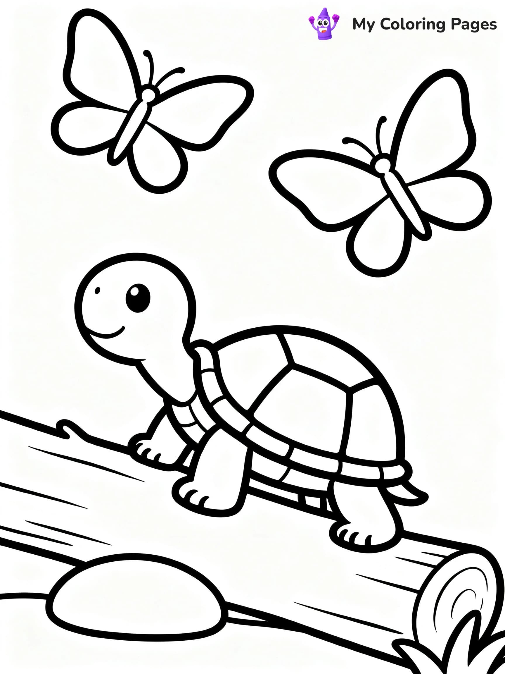 Cute Baby Turtle Coloring Pages - 15