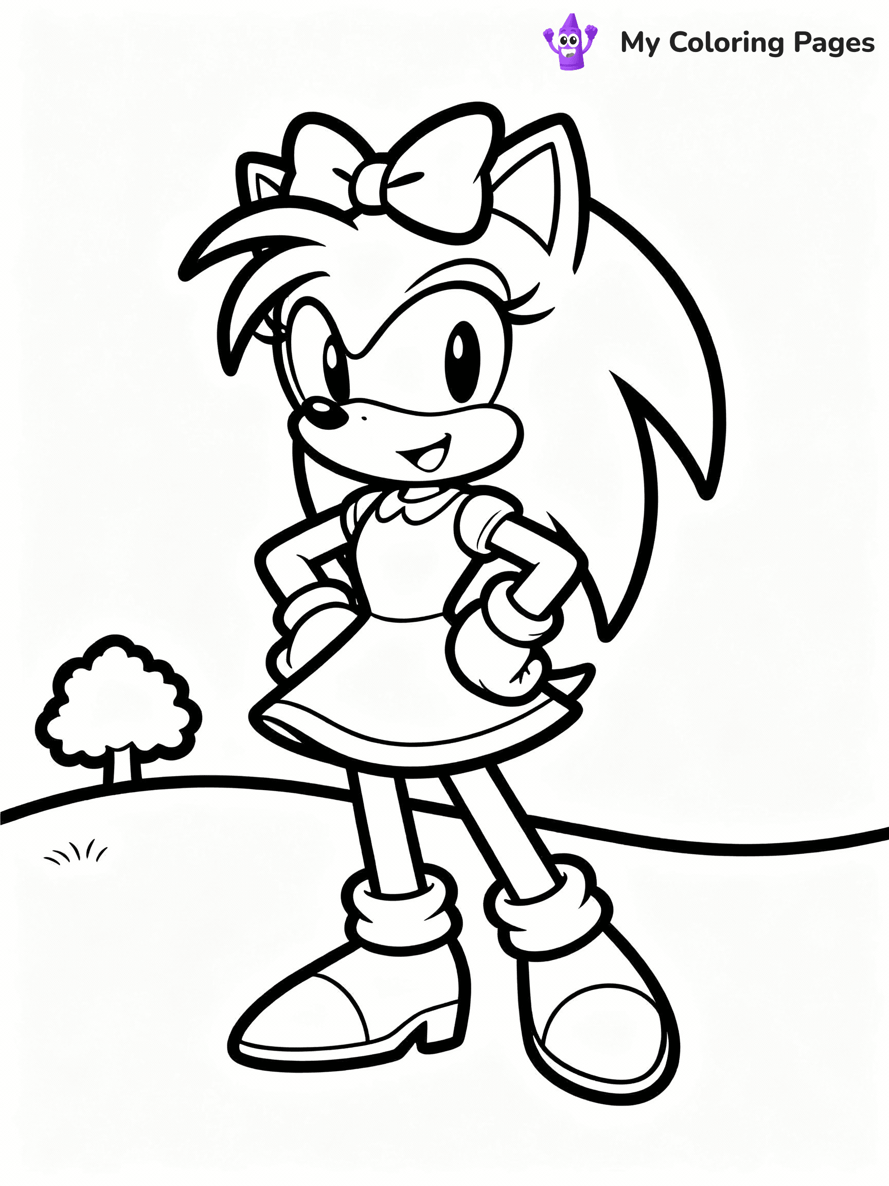 Amy Rose Coloring Pages - 26
