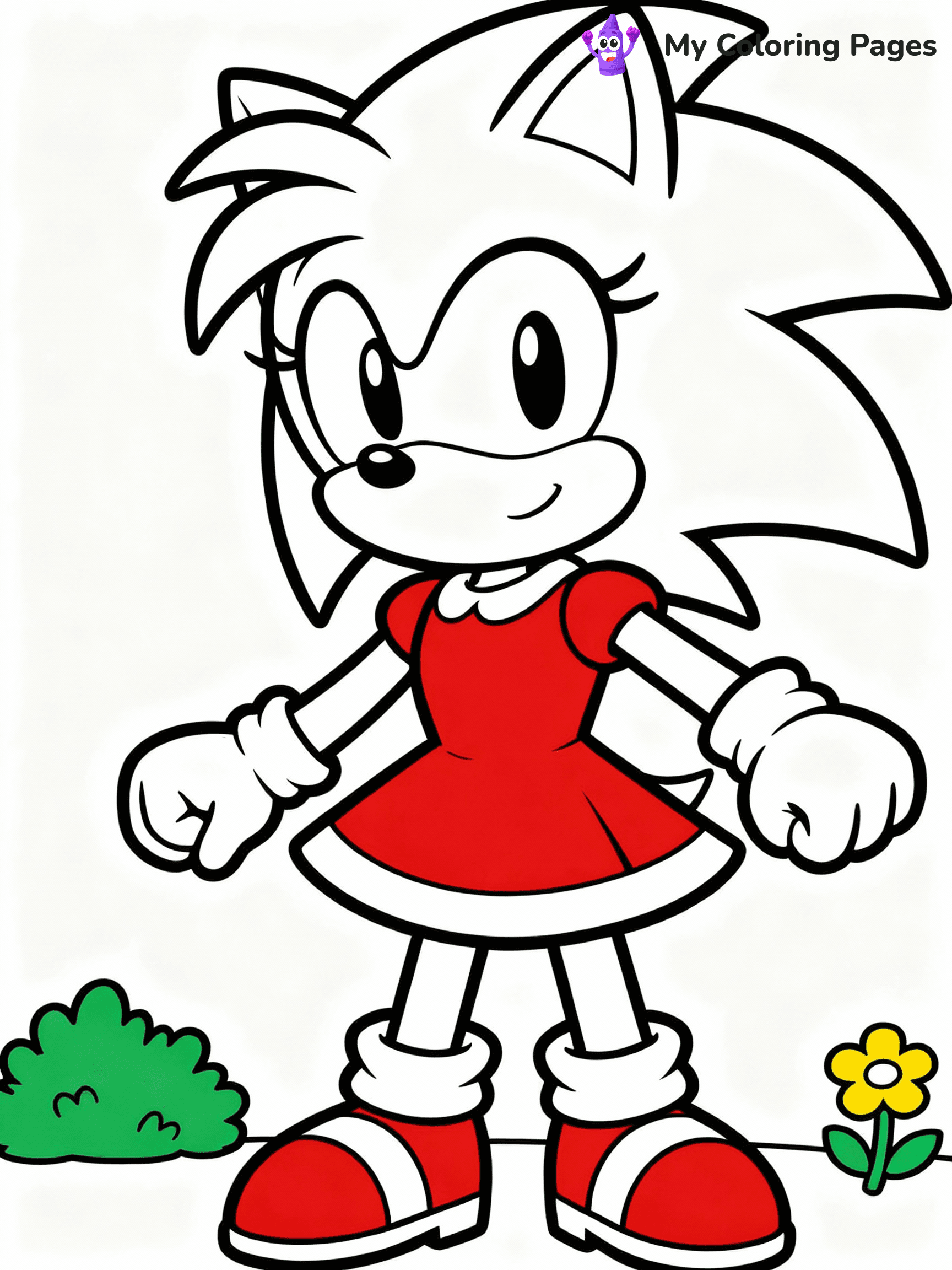 Amy Rose Coloring Pages - 25