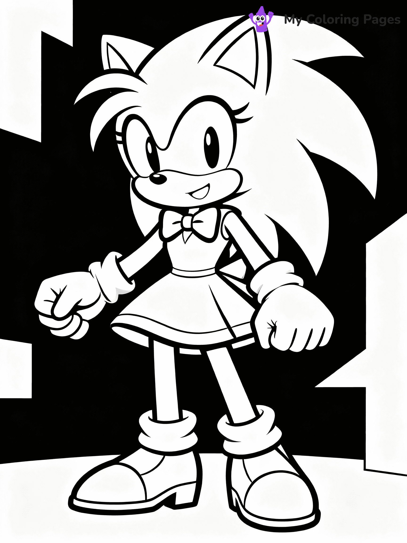 Amy Rose Coloring Pages - 24