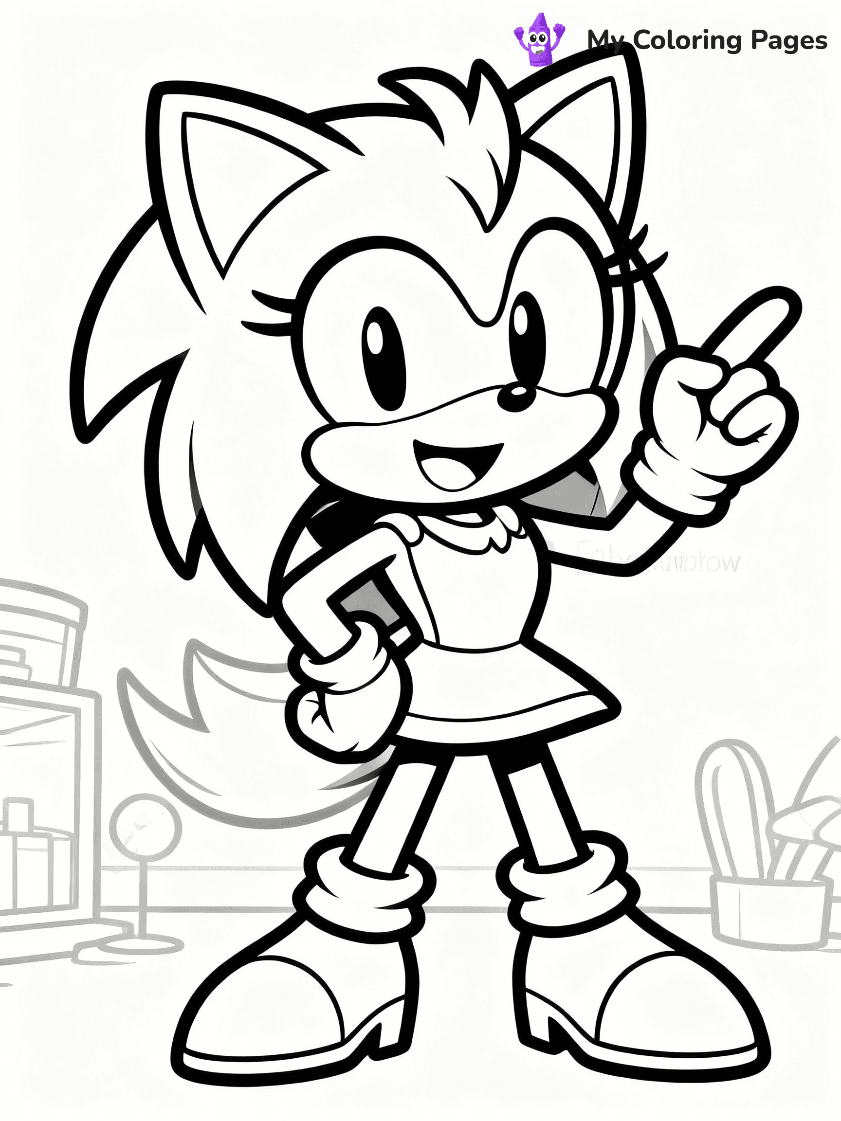 Amy Rose Coloring Pages - 22