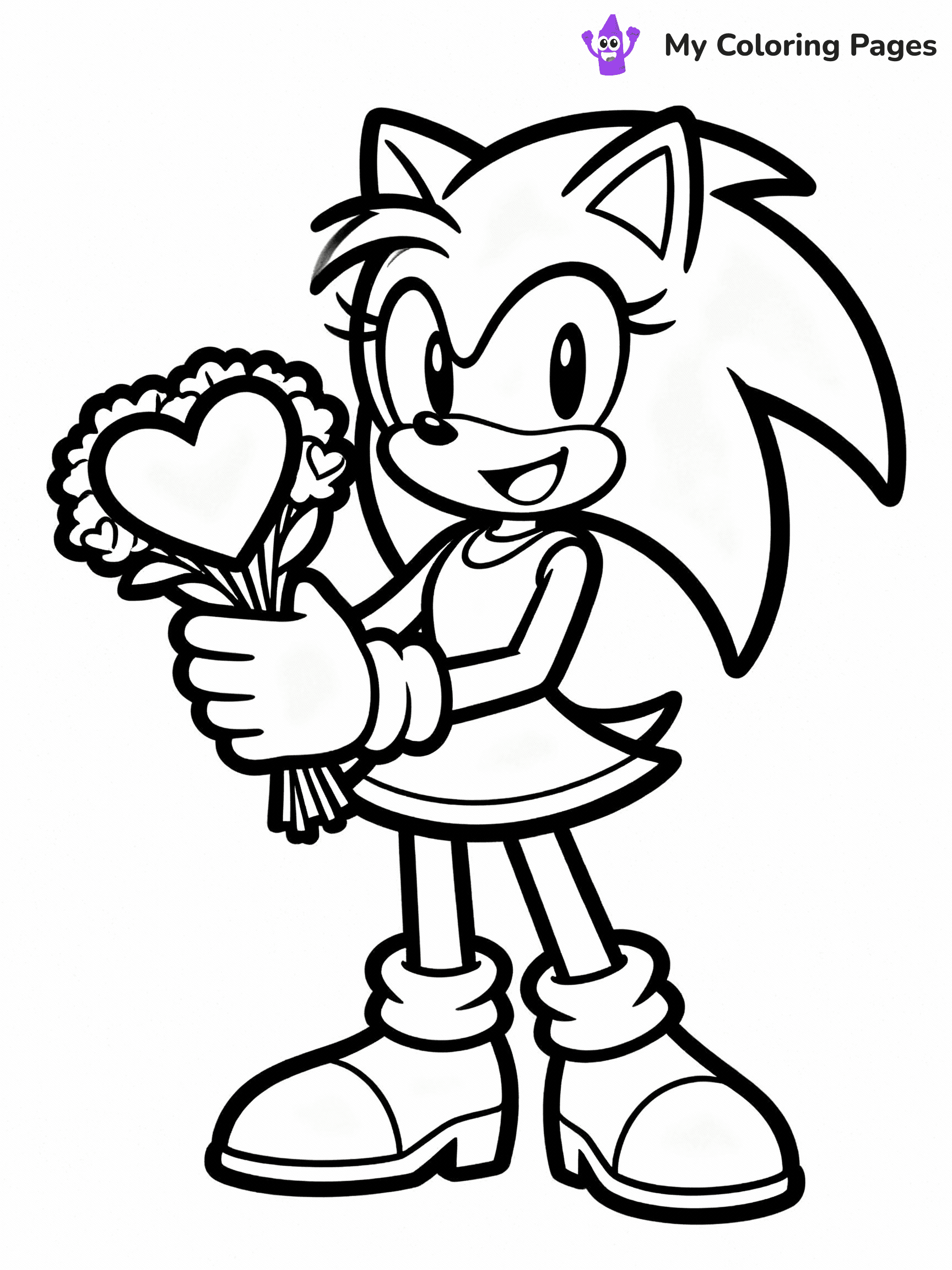 Amy Rose Coloring Pages - 11