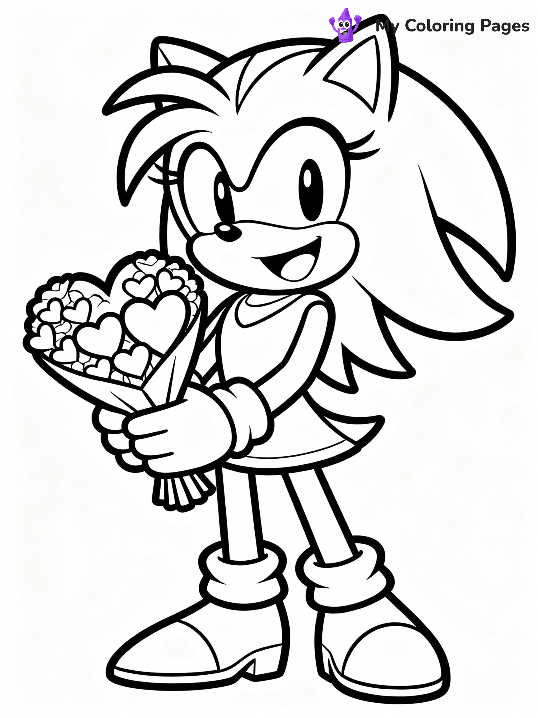 Amy Rose Coloring Pages - 10