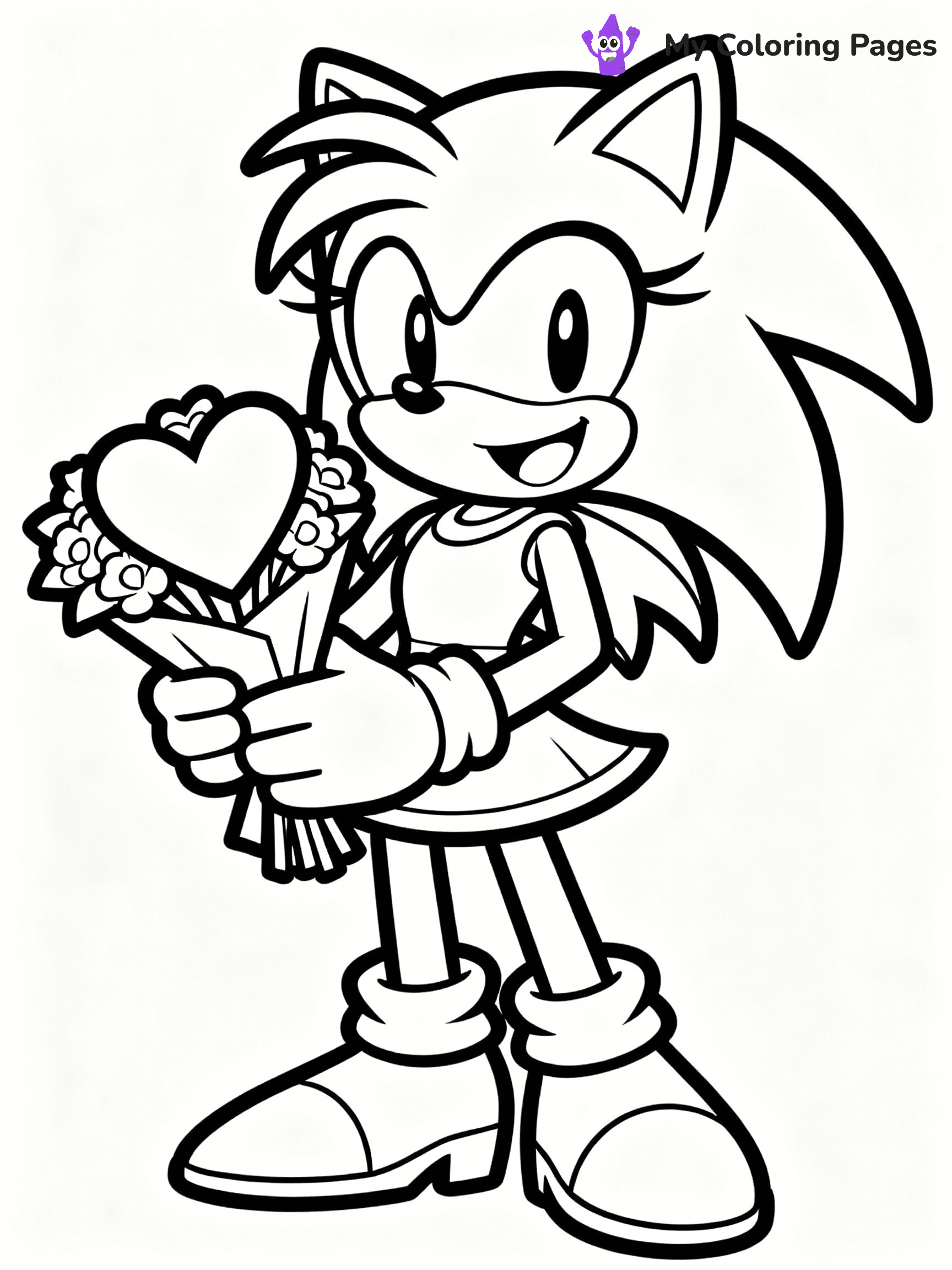 Amy Rose Coloring Pages - 8