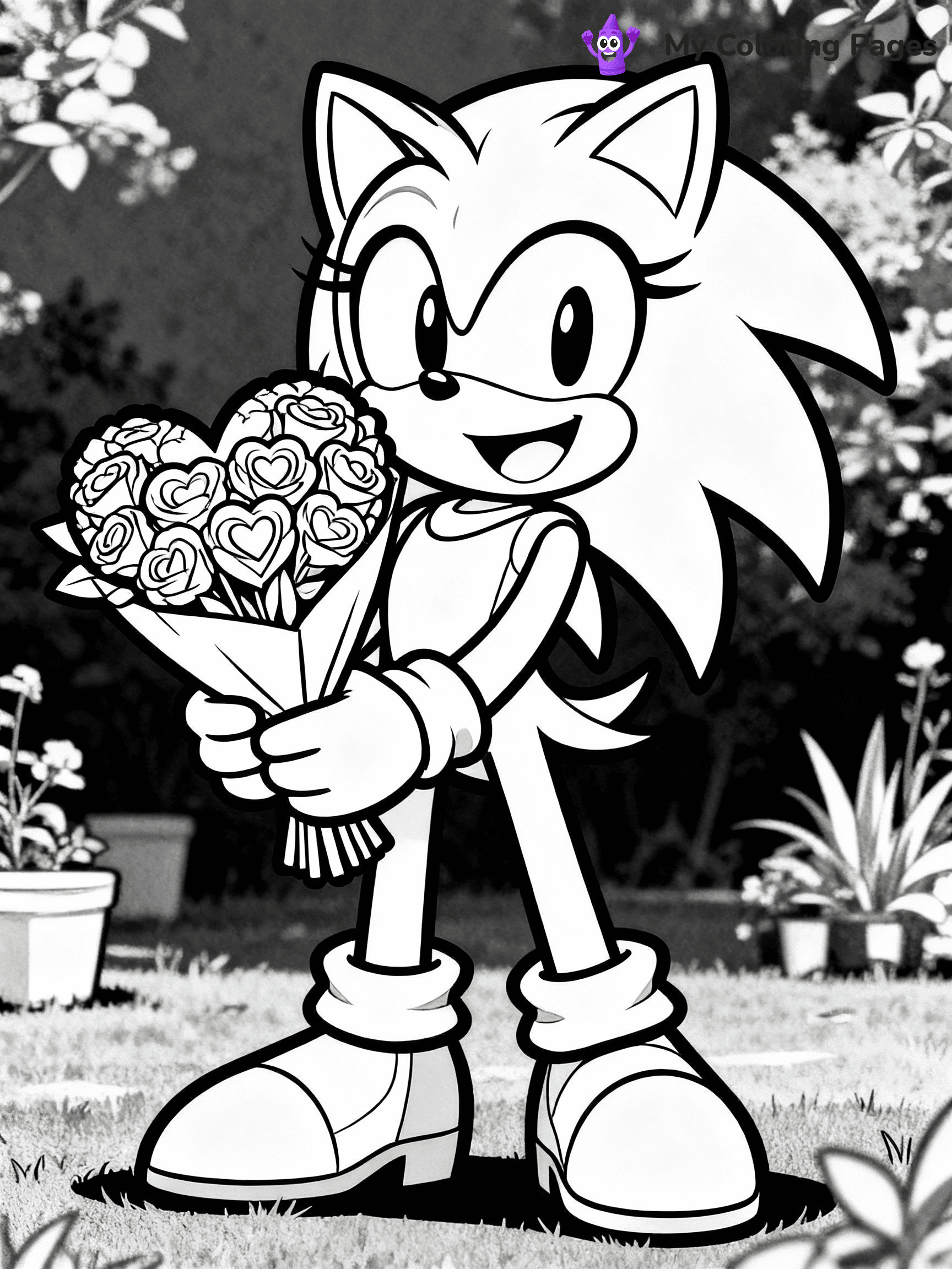 Amy Rose Coloring Pages - 7