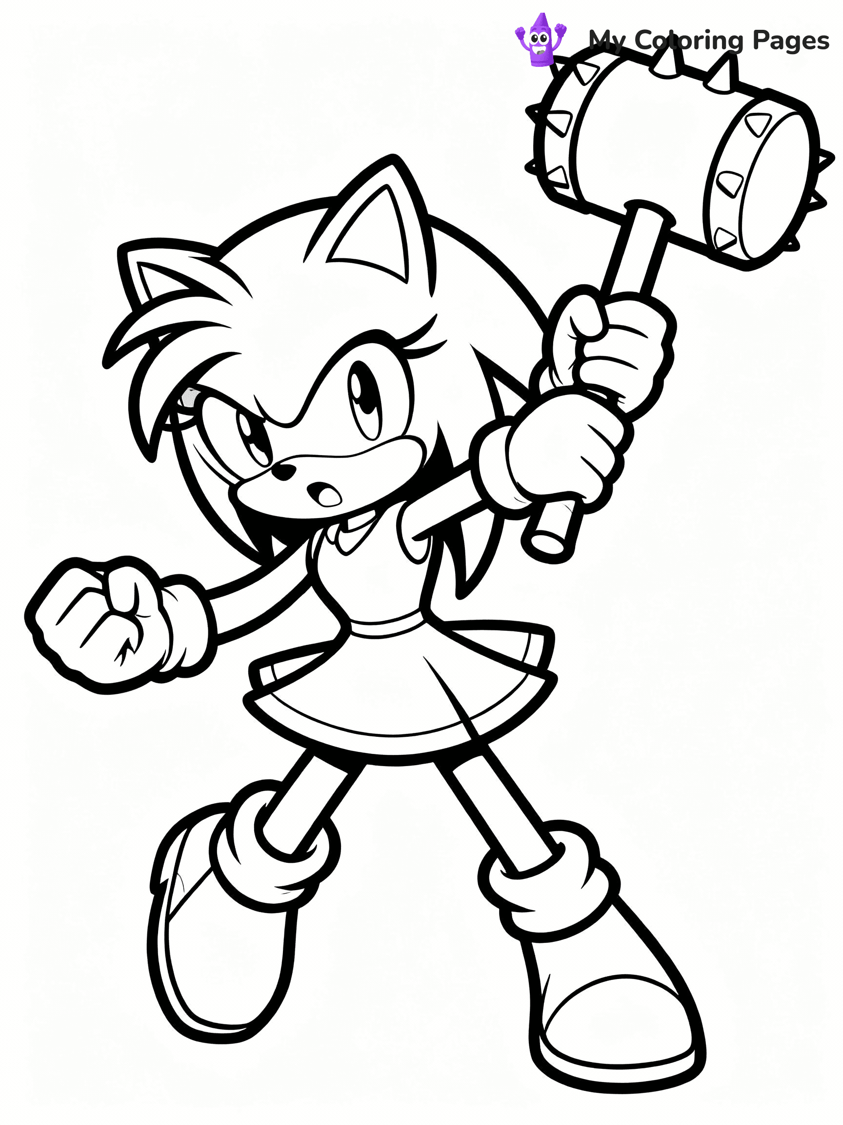 Amy Rose Coloring Pages - 6