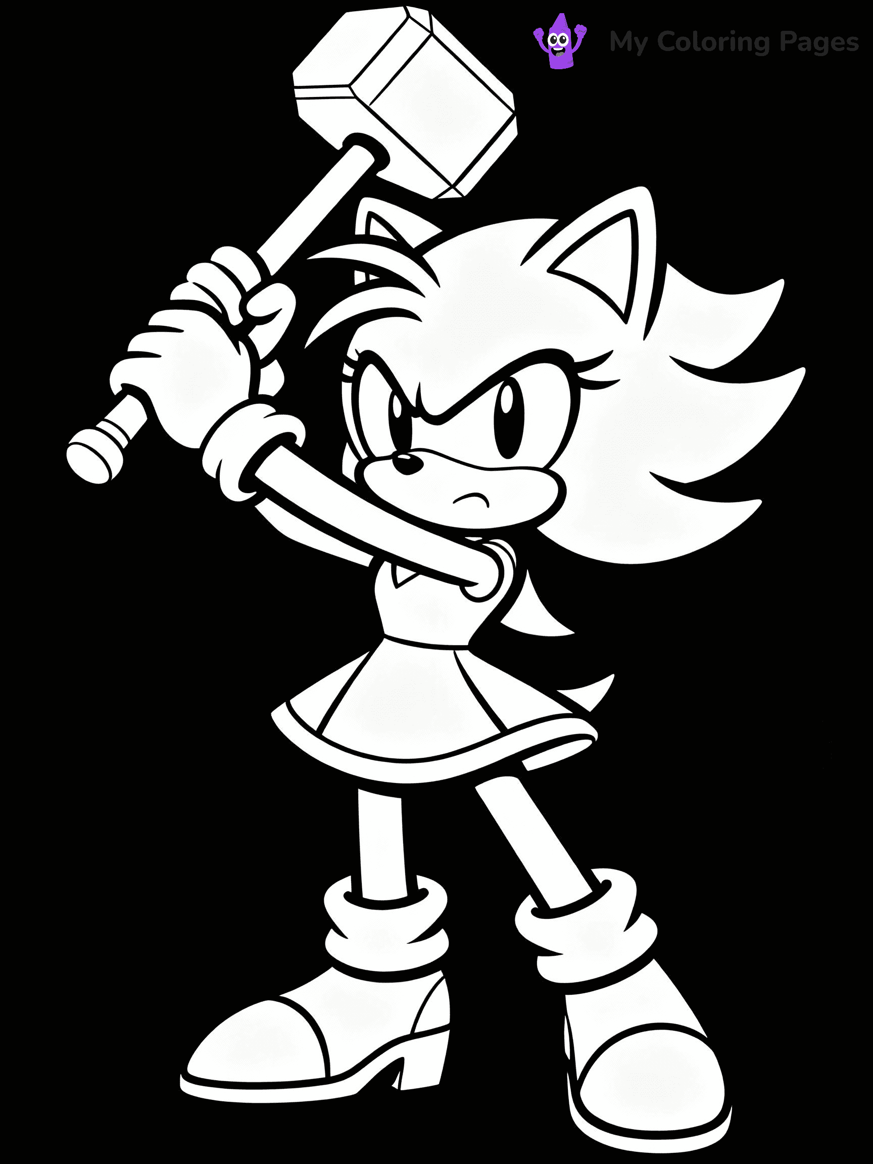 Amy Rose Coloring Pages - 5
