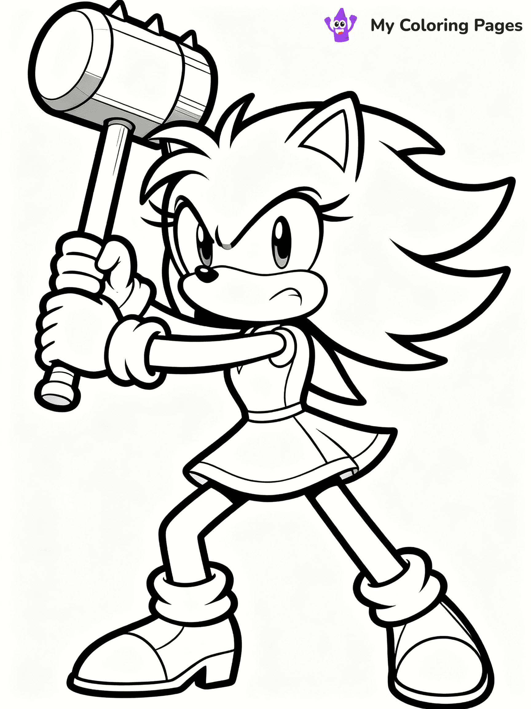 Amy Rose Coloring Pages - 4