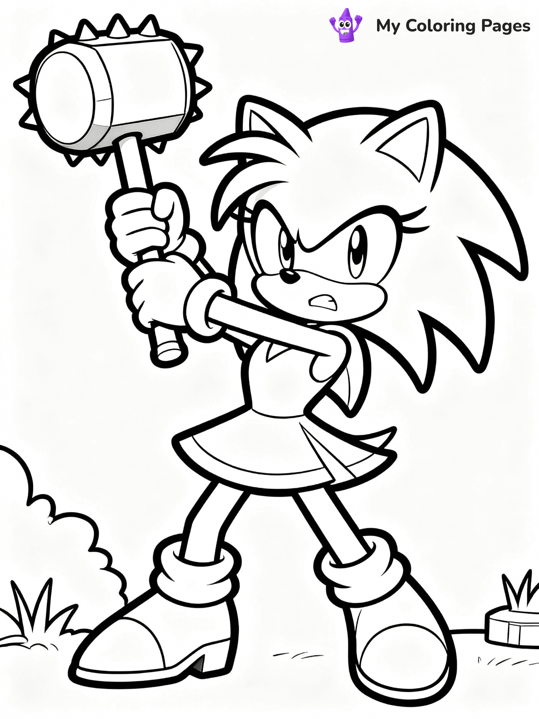 Amy Rose Coloring Pages - 3
