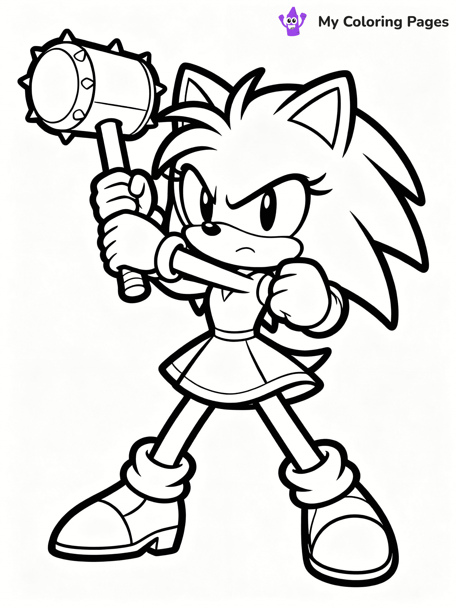 Amy Rose Coloring Pages - 2