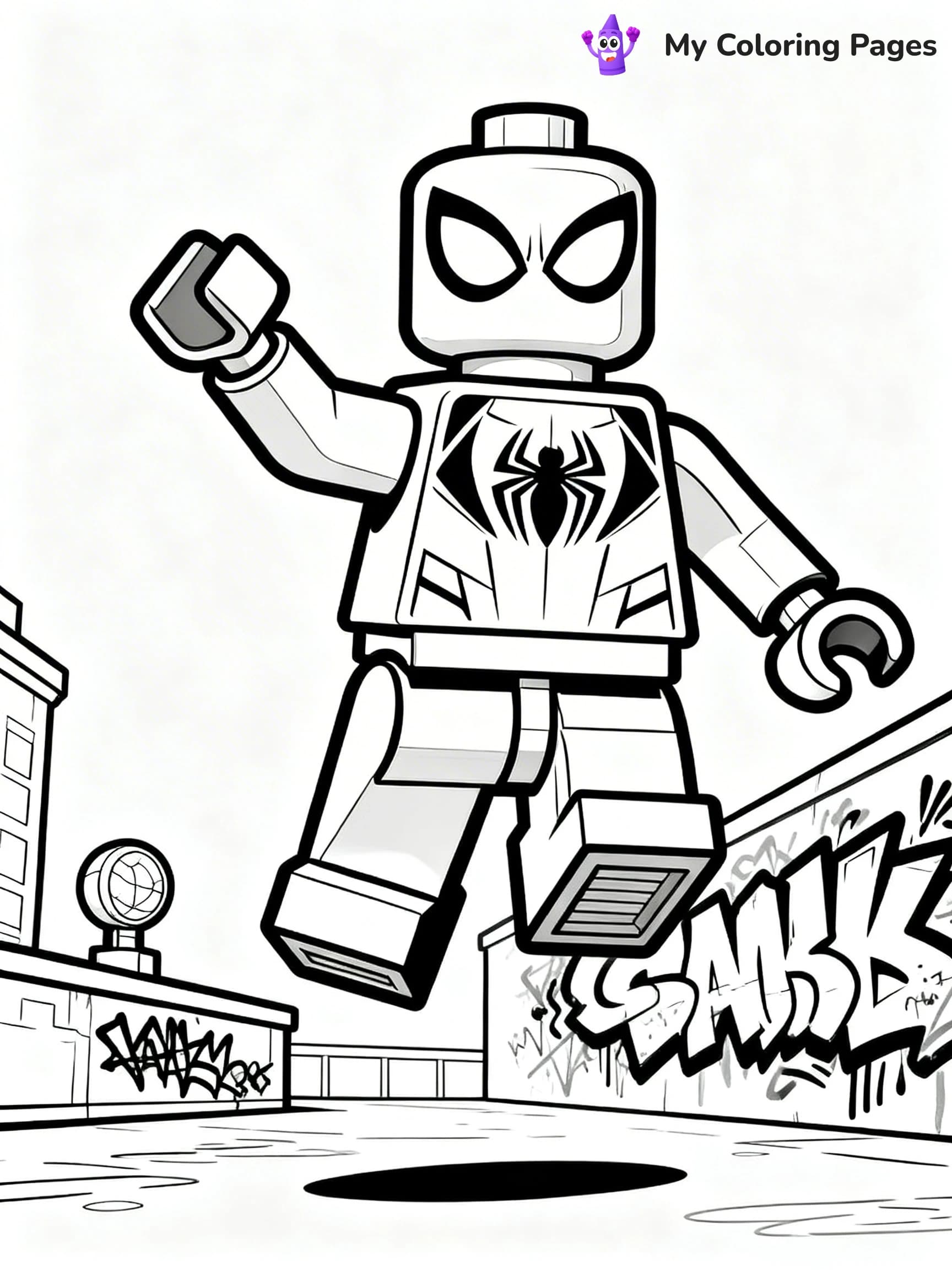 Lego Spiderman Coloring Pages - 23