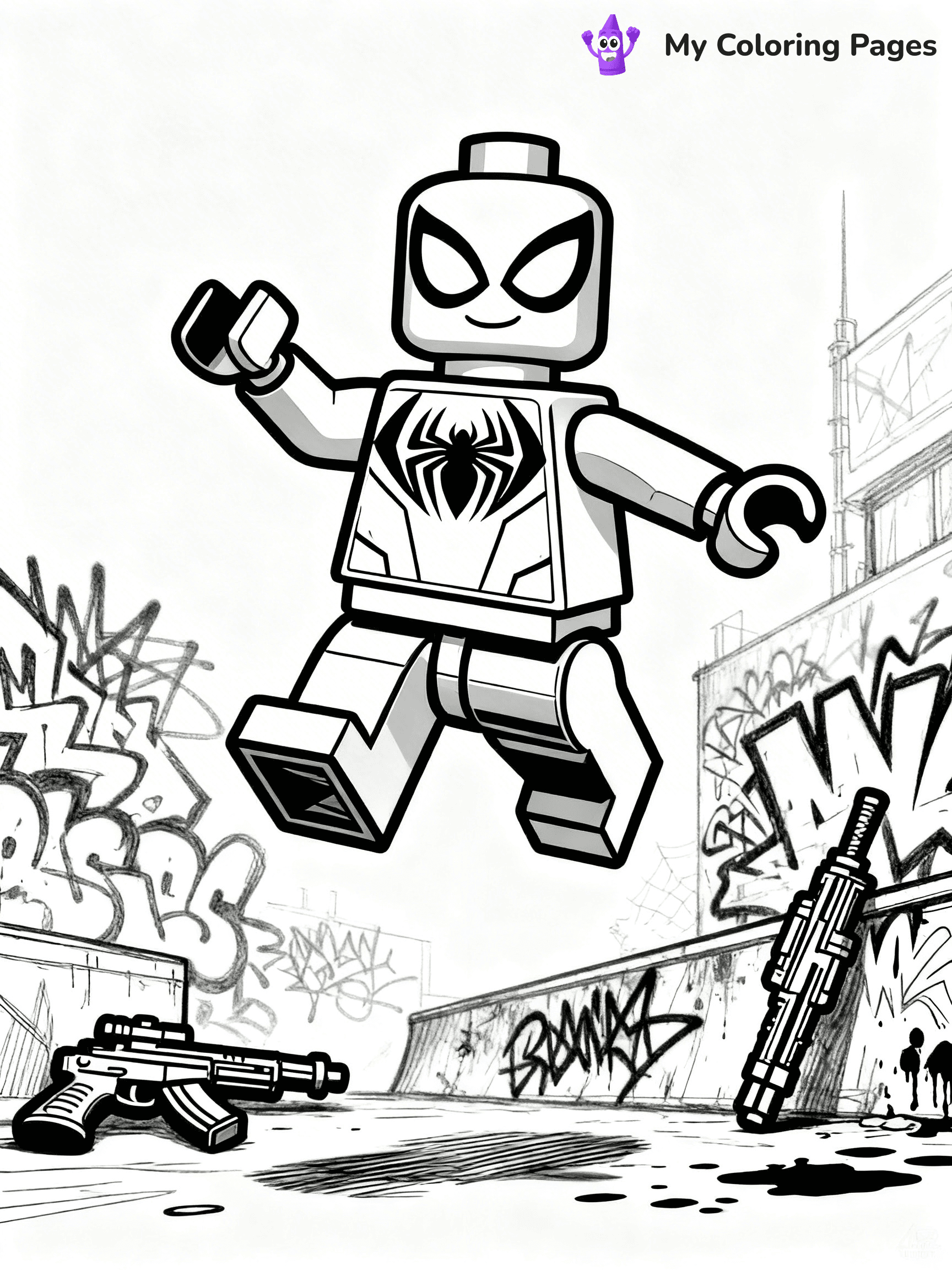 Lego Spiderman Coloring Pages - 22