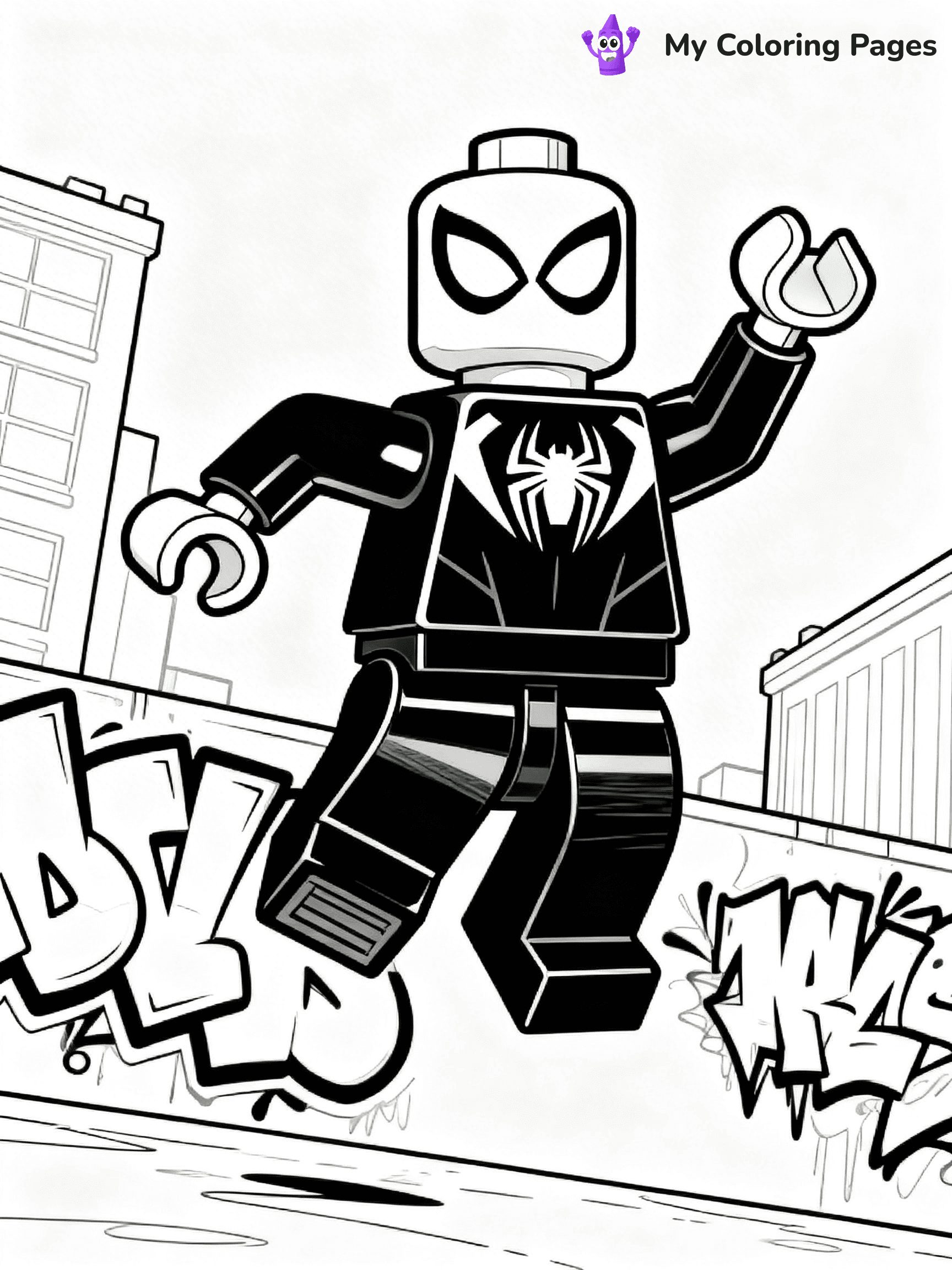 Lego Spiderman Coloring Pages - 19