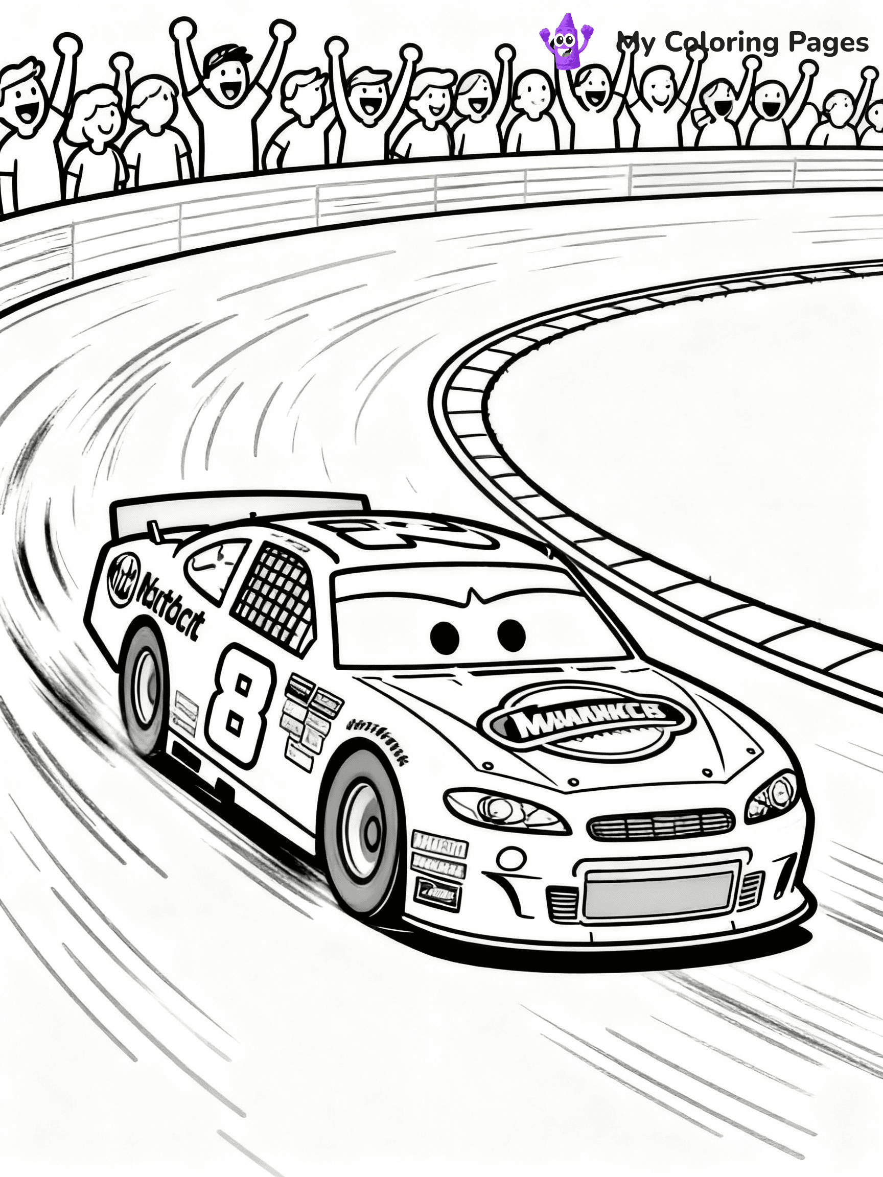 ⚠️ CRITICAL REQUIREMENT - ABSOLUTE BLACK AND WHITE ONLY ⚠️
This MUST be a BLACK AND WHITE line drawing ONLY. NO COLORS whatsoever.
- ONLY pure black lines (#000000) on pure white background (#FFFFFF)
- ABSOLUTELY NO colors, NO shading, NO gradients, NO grayscale
- If there are ANY colors in the output, the image is REJECTED
- This is a COLORING PAGE - meant to be COLORED IN by children
- The output must be UNCOLORED line art ready for coloring
⚠️ SUBJECT TO DRAW: Nascar vehicle in dynamic style, speeding around oval track, sponsor logos visible, cheering crowd
(REMEMBER: Output must be BLACK AND WHITE line art only, NOT colored!)
# COLORING PAGE: BLACK OUTLINES ONLY - WHITE BACKGROUND MANDATORY
Create a **coloring book page** using EXACTLY two values: black lines, white space.
## NON-NEGOTIABLE BINARY RULES
- **ONLY #000000 (black) and #FFFFFF (white)** - NO other values exist
- **EVERY PIXEL = BLACK OR WHITE** - no gray/shading/antialiasing
- **WHITE BACKGROUND MANDATORY** - entire canvas stays white
- **ALL SHAPES HOLLOW** - everything is empty outlines waiting to be colored
- **FORBIDDEN:** fills, shading, gradients, patterns, textures, colors
- **NO SOLID REGIONS** - if it's not a thin line, it's wrong
## Universal Line Standards
- Black outlines ONLY - thin, uniform weight
- Every shape completely empty inside
- Closed contours suitable for coloring
- Simple flat illustration - zero depth/3D/realism
- **Style:** Whimsical Doodle Art Alley - rounded, friendly outlines (unless specified)
## Everything = Outline Only
- Characters/animals: hollow shapes
- Objects/clothing: empty contours
- Backgrounds/scenery: line work only
- Natural elements: outlined forms
- Dark/night areas: don't exist (use outlined symbols)
- Textures/patterns: convert to simple lines
## The Test
Can a child color EVERY white space with crayons? If any area is pre-filled/shaded/gray or colored in, it FAILS. Every shape must be waiting to receive color.
**FINAL OUTPUT**: Binary coloring page. Black lines define shapes. White spaces ready for coloring. Nothing else exists. No exceptions. Print-ready.
⚠️ FINAL REMINDER: Draw the subject "Nascar vehicle in dynamic style, speeding around oval track, sponsor logos visible, cheering crowd" as BLACK AND WHITE line art. Zero colors in output.