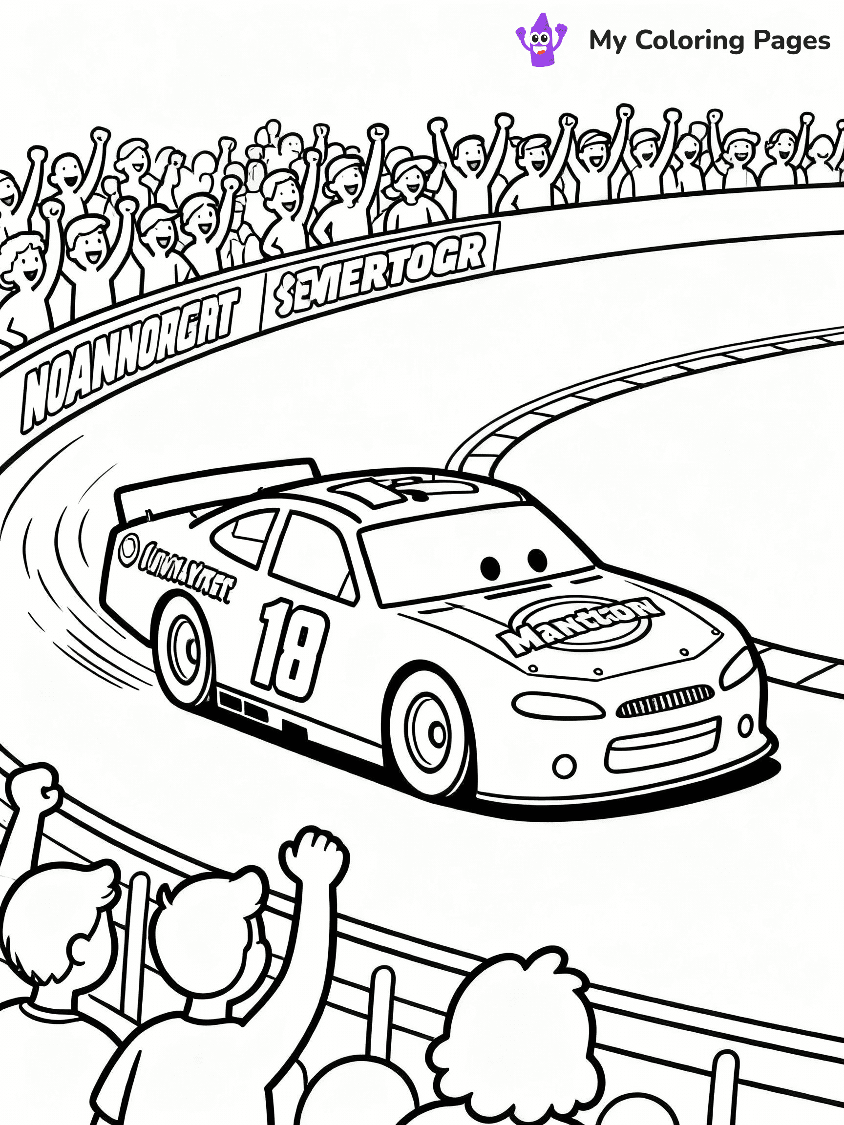 ⚠️ CRITICAL REQUIREMENT - ABSOLUTE BLACK AND WHITE ONLY ⚠️
This MUST be a BLACK AND WHITE line drawing ONLY. NO COLORS whatsoever.
- ONLY pure black lines (#000000) on pure white background (#FFFFFF)
- ABSOLUTELY NO colors, NO shading, NO gradients, NO grayscale
- If there are ANY colors in the output, the image is REJECTED
- This is a COLORING PAGE - meant to be COLORED IN by children
- The output must be UNCOLORED line art ready for coloring
⚠️ SUBJECT TO DRAW: Nascar vehicle in dynamic style, speeding around oval track, sponsor logos visible, cheering crowd
(REMEMBER: Output must be BLACK AND WHITE line art only, NOT colored!)
# COLORING PAGE: BLACK OUTLINES ONLY - WHITE BACKGROUND MANDATORY
Create a **coloring book page** using EXACTLY two values: black lines, white space.
## NON-NEGOTIABLE BINARY RULES
- **ONLY #000000 (black) and #FFFFFF (white)** - NO other values exist
- **EVERY PIXEL = BLACK OR WHITE** - no gray/shading/antialiasing
- **WHITE BACKGROUND MANDATORY** - entire canvas stays white
- **ALL SHAPES HOLLOW** - everything is empty outlines waiting to be colored
- **FORBIDDEN:** fills, shading, gradients, patterns, textures, colors
- **NO SOLID REGIONS** - if it's not a thin line, it's wrong
## Universal Line Standards
- Black outlines ONLY - thin, uniform weight
- Every shape completely empty inside
- Closed contours suitable for coloring
- Simple flat illustration - zero depth/3D/realism
- **Style:** Whimsical Doodle Art Alley - rounded, friendly outlines (unless specified)
## Everything = Outline Only
- Characters/animals: hollow shapes
- Objects/clothing: empty contours
- Backgrounds/scenery: line work only
- Natural elements: outlined forms
- Dark/night areas: don't exist (use outlined symbols)
- Textures/patterns: convert to simple lines
## The Test
Can a child color EVERY white space with crayons? If any area is pre-filled/shaded/gray or colored in, it FAILS. Every shape must be waiting to receive color.
**FINAL OUTPUT**: Binary coloring page. Black lines define shapes. White spaces ready for coloring. Nothing else exists. No exceptions. Print-ready.
⚠️ FINAL REMINDER: Draw the subject "Nascar vehicle in dynamic style, speeding around oval track, sponsor logos visible, cheering crowd" as BLACK AND WHITE line art. Zero colors in output.