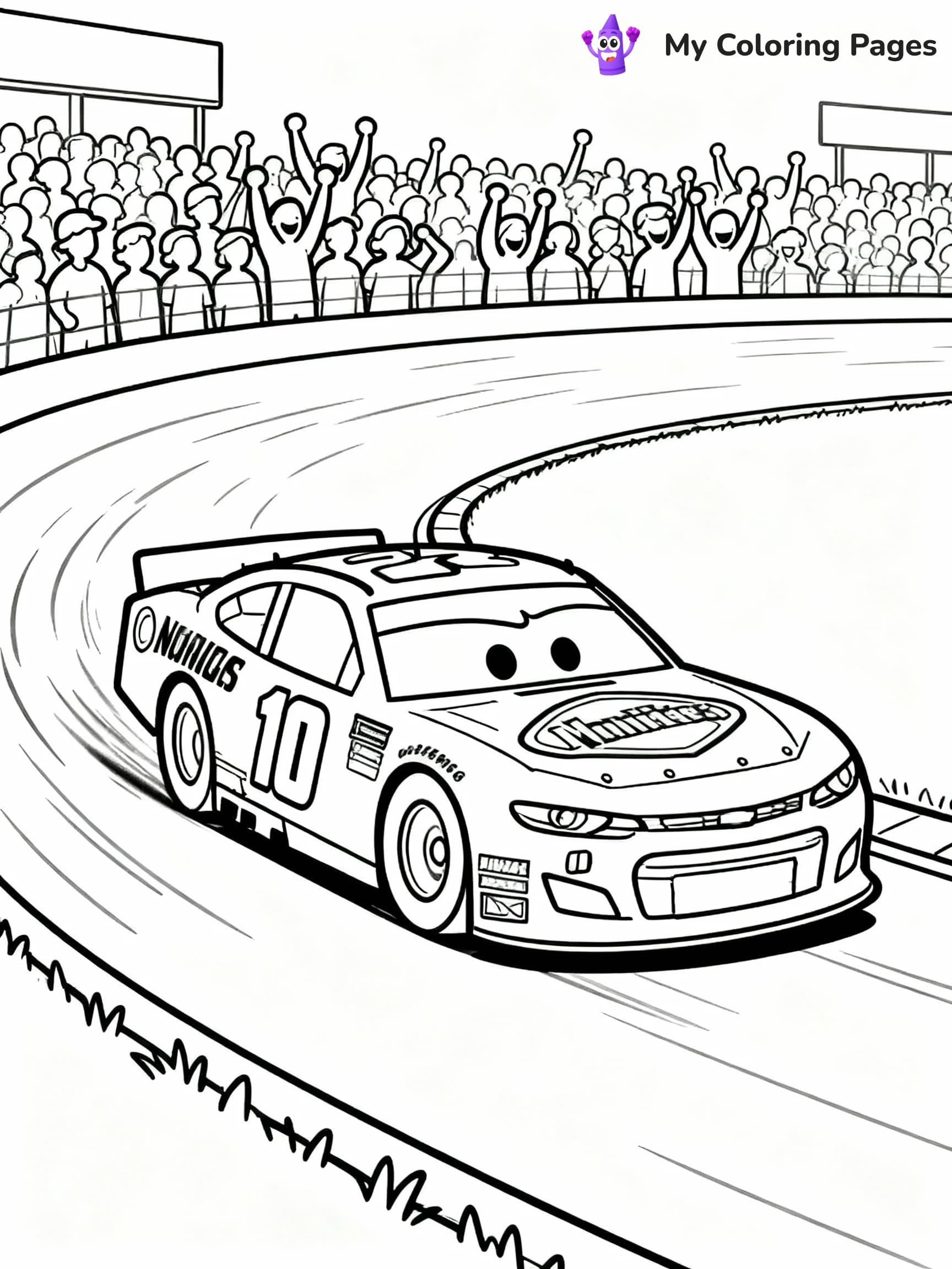 Race Car Coloring Pages - 1