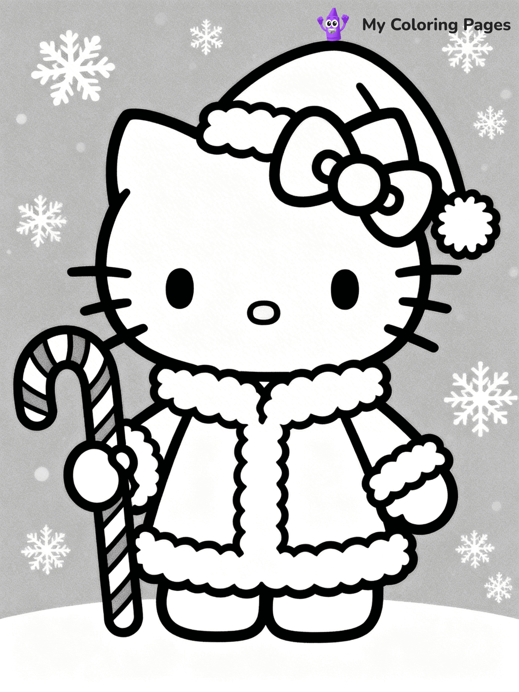 Hello Kitty Christmas Coloring Pages - 27