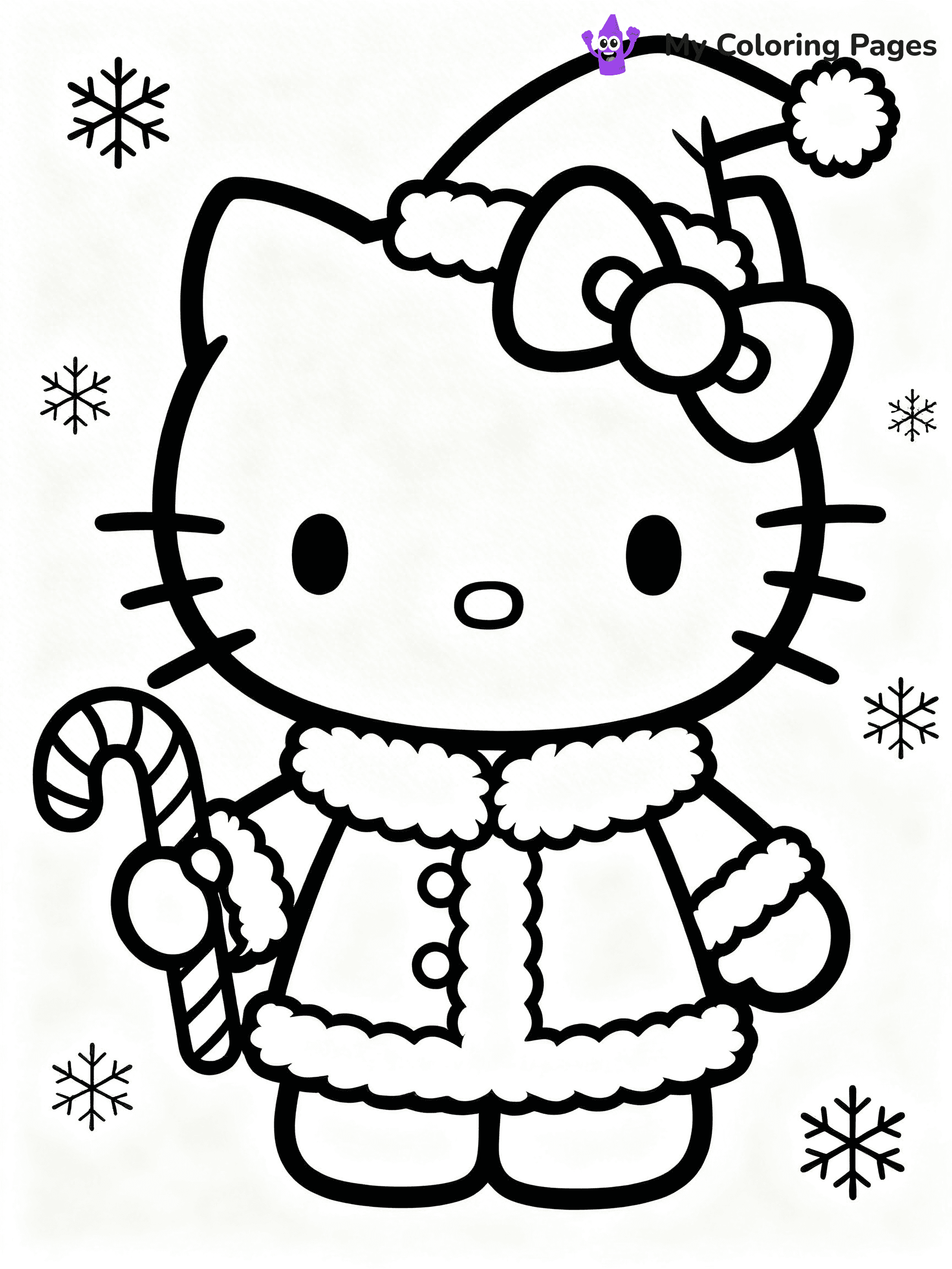 Hello Kitty Christmas Coloring Pages - 26