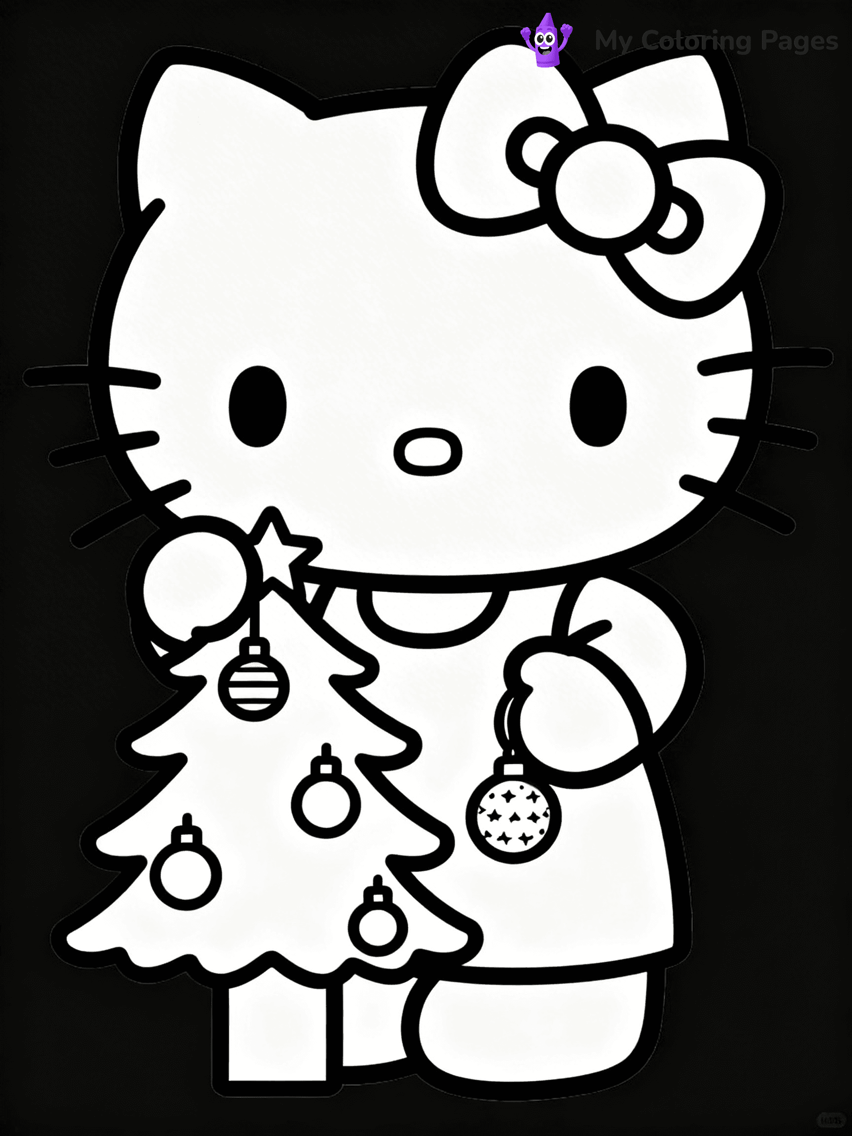 Hello Kitty Christmas Coloring Pages - 17
